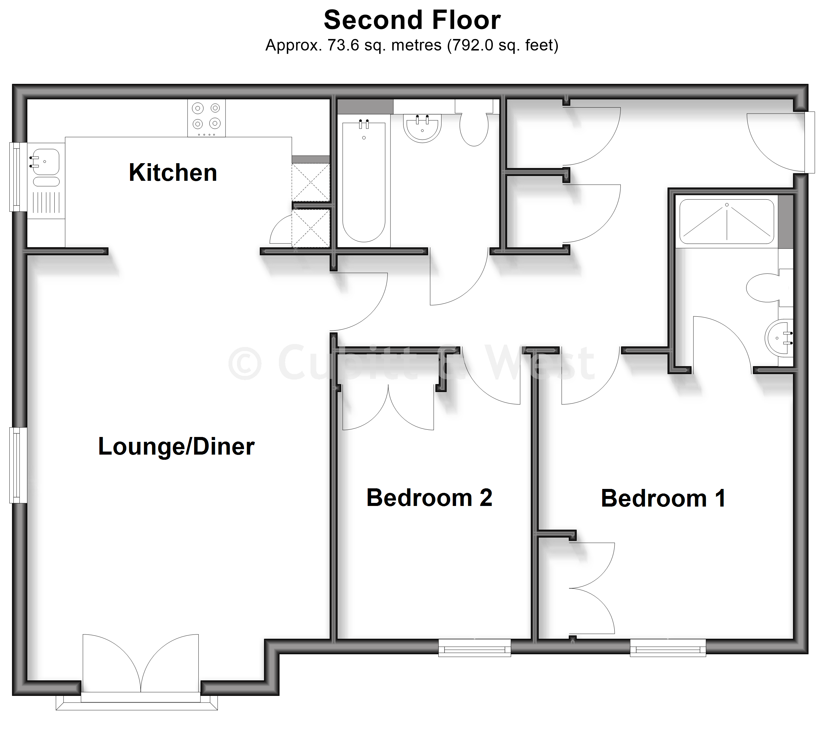 Agates House, Durrants Drive, Horsham floorplan