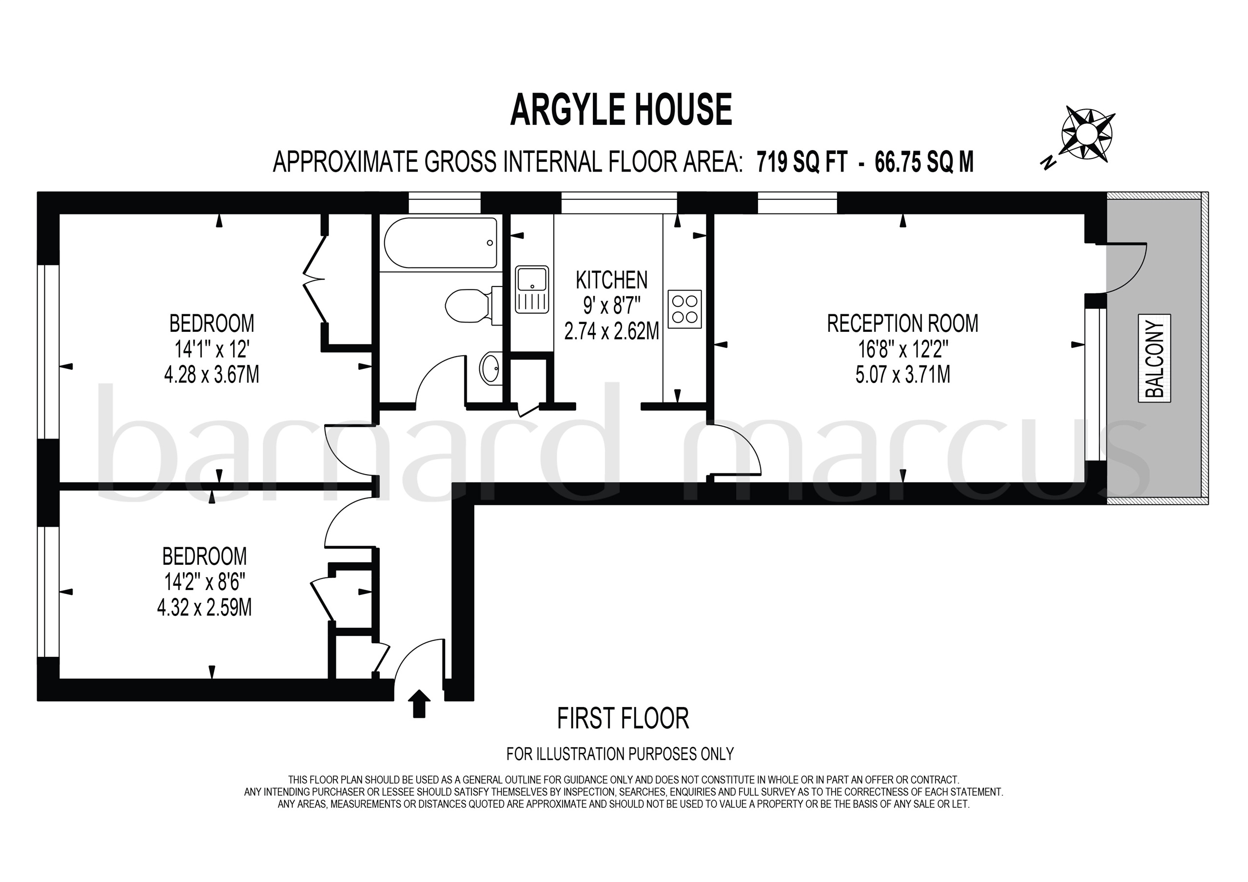 Flat 3, Argyle House, Brighton Road, Sutton floorplan