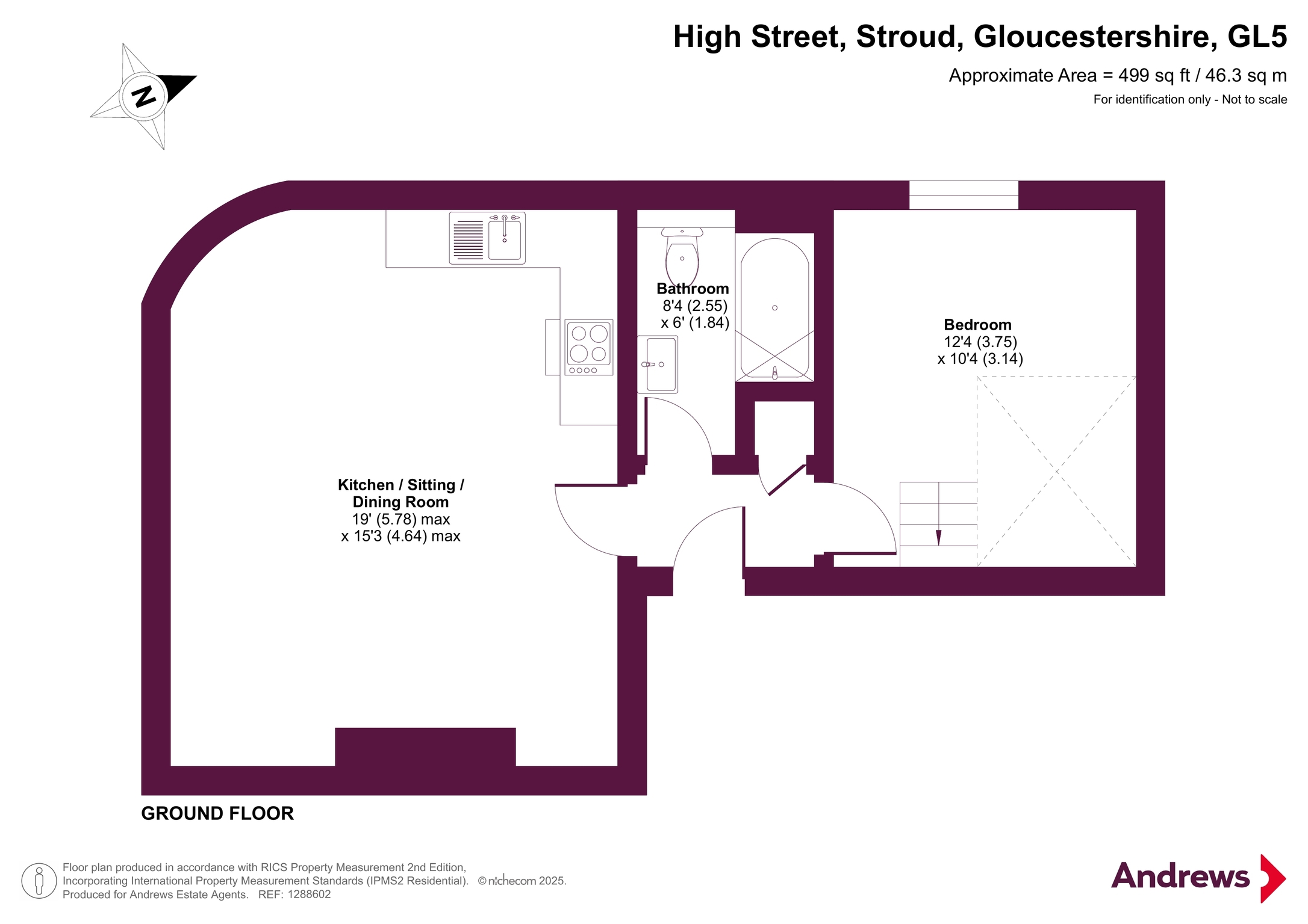 Flat 2, Kensington House, 20, High Street, Gloucestershire floorplan