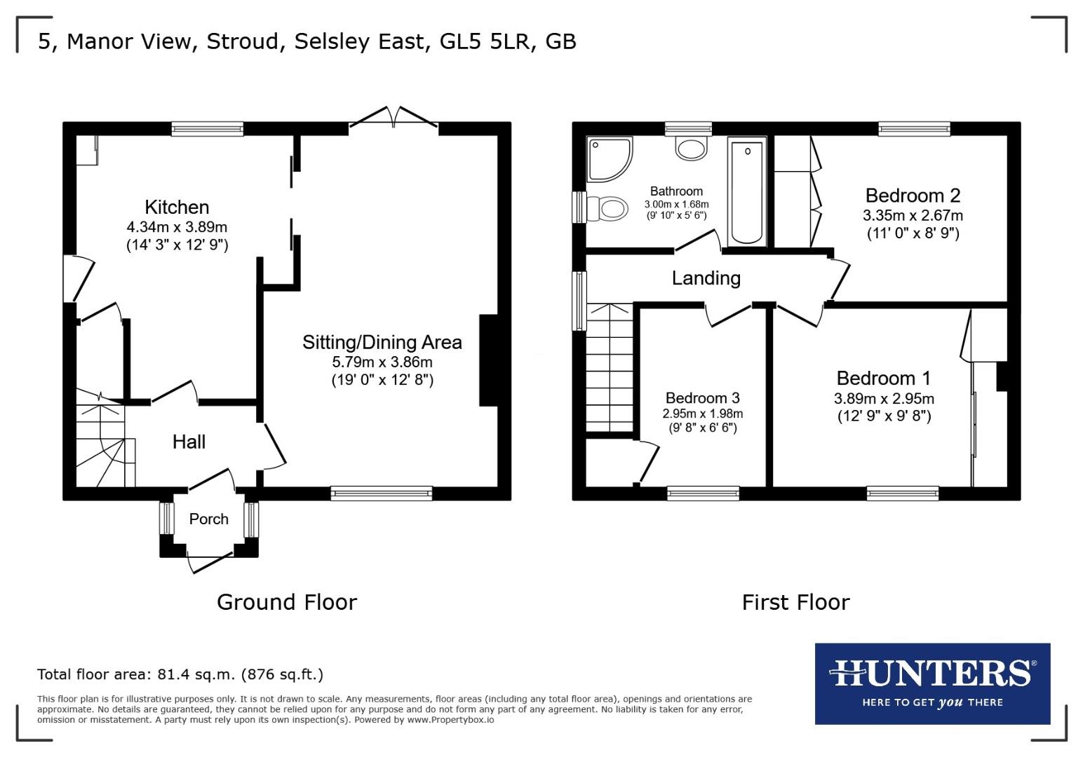 5, Manor View, Stroud floorplan