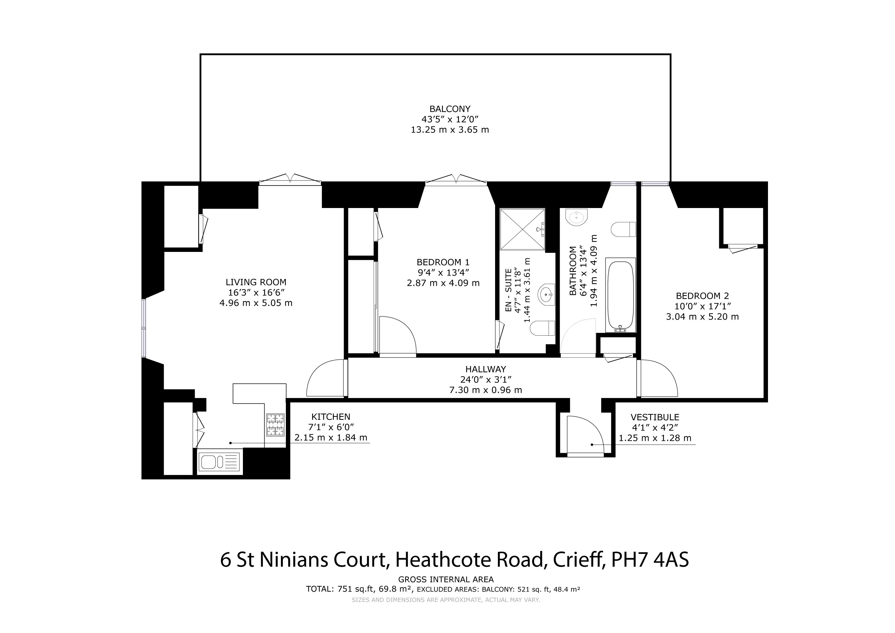 6 St. Ninians Court,, Heathcote Road, Perth and Kinross floorplan
