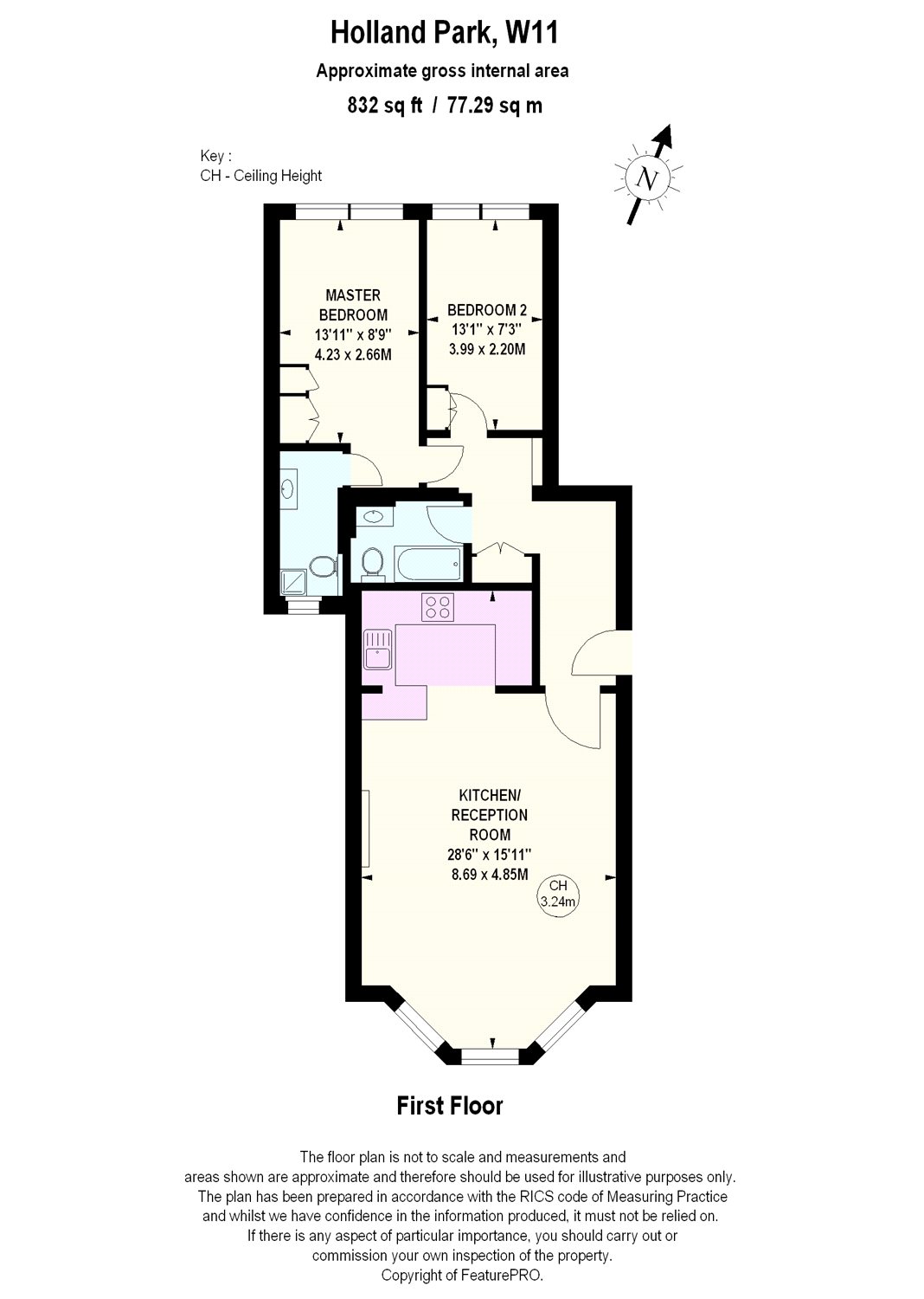 2 Bedrooms Flat to rent in 64 Holland Park, London W11