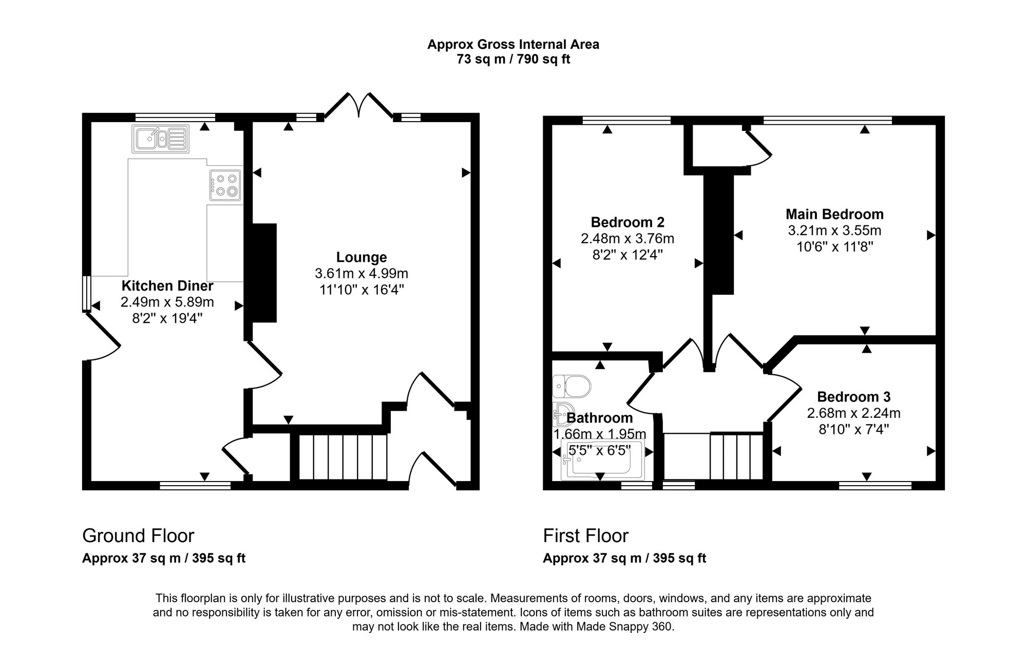 10 Bell Lane, Wigan floorplan