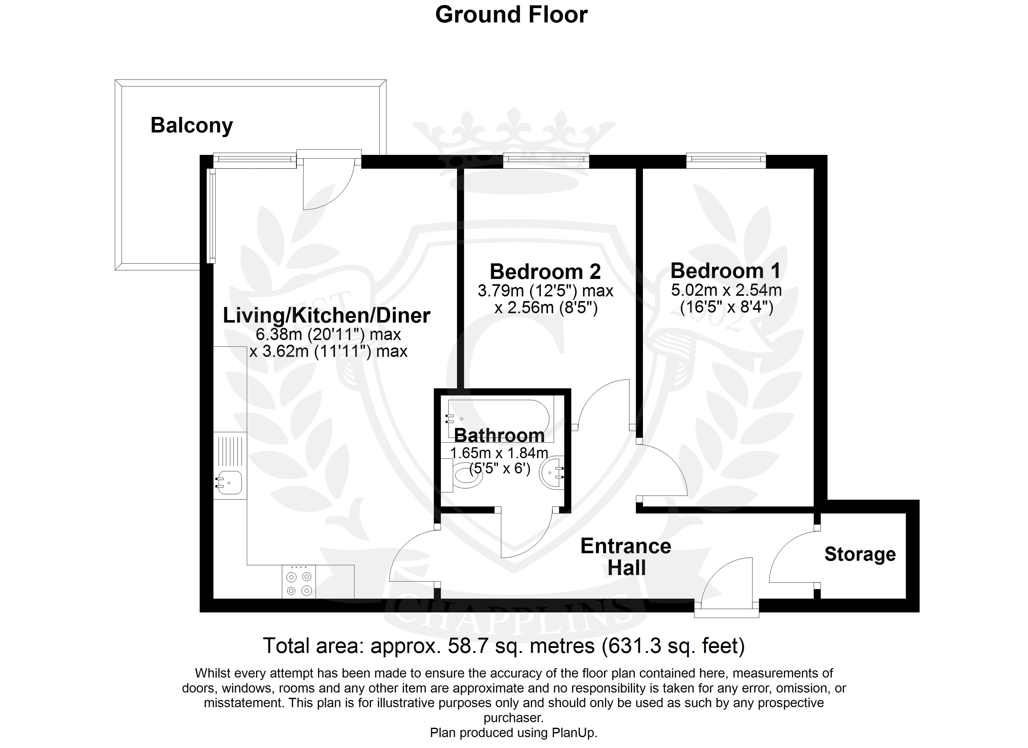 Flat 10, 122, Stow Crescent, Hampshire floorplan