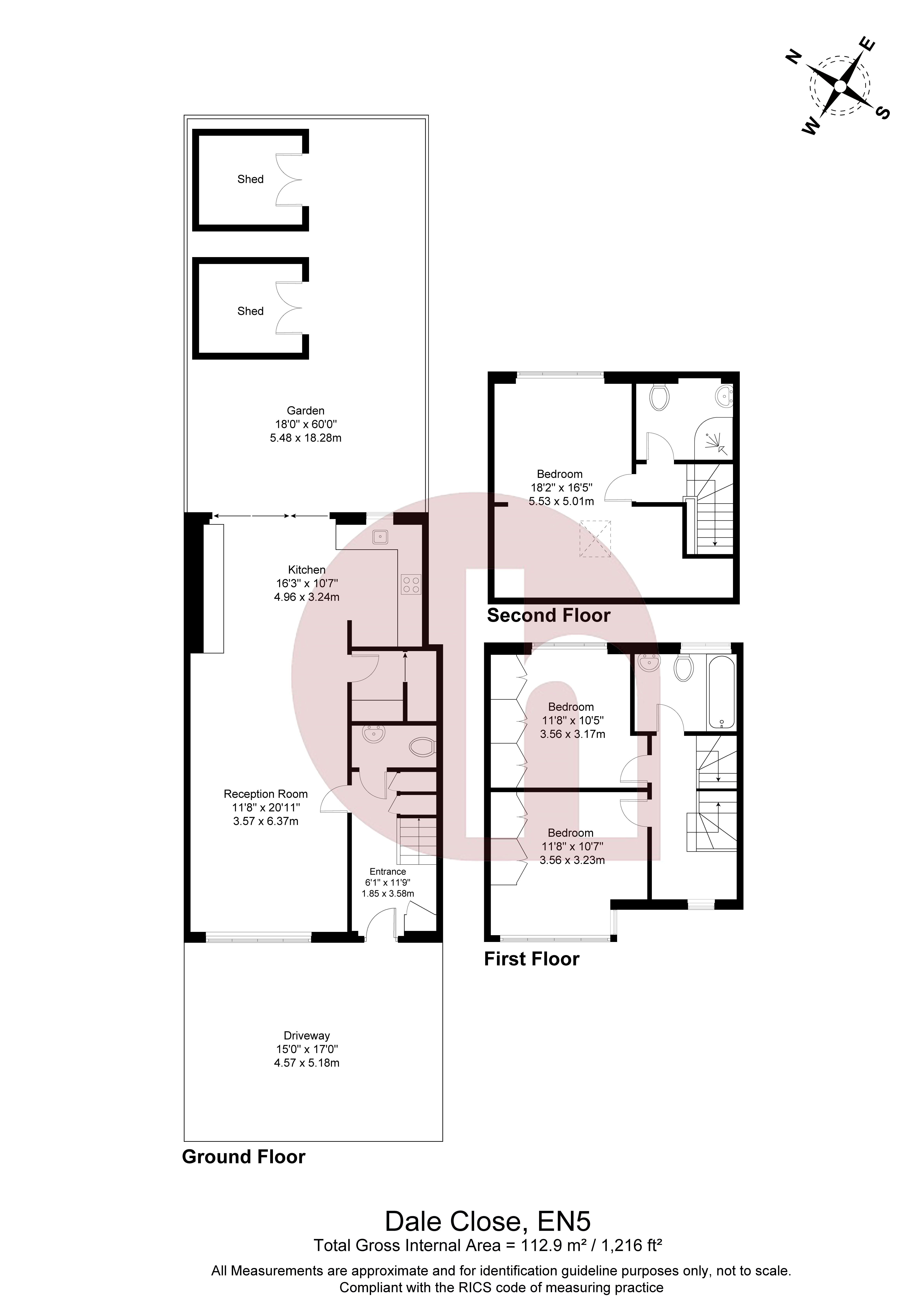 13, Dale Close, Barnet floorplan
