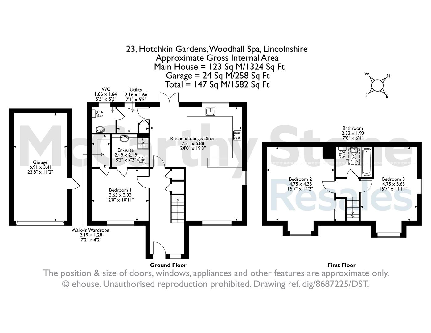 23 Hotchkin Gardens, Hotchkin Gardens, Woodhall Spa floorplan