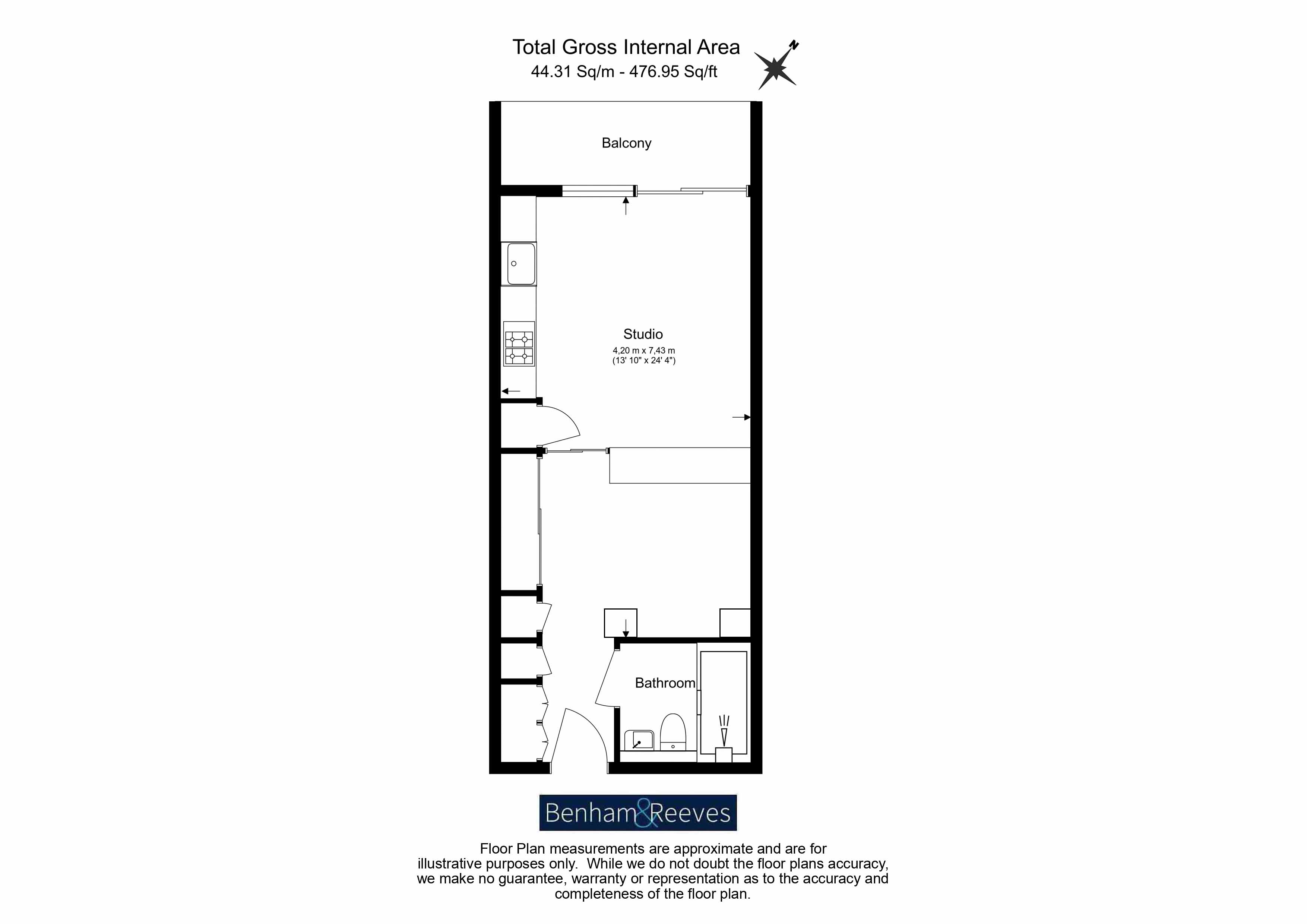 Flat 1811, 5, Moor Lane, Moorgate floorplan