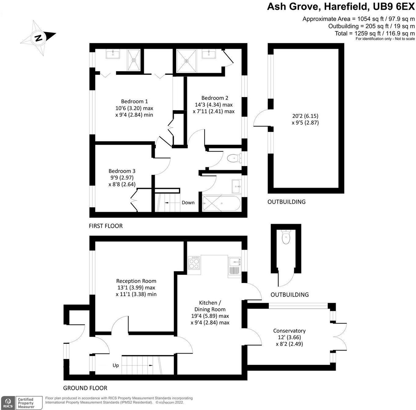 Ash Grove, Harefield UB9, 3 bedroom terraced house for sale 64038376
