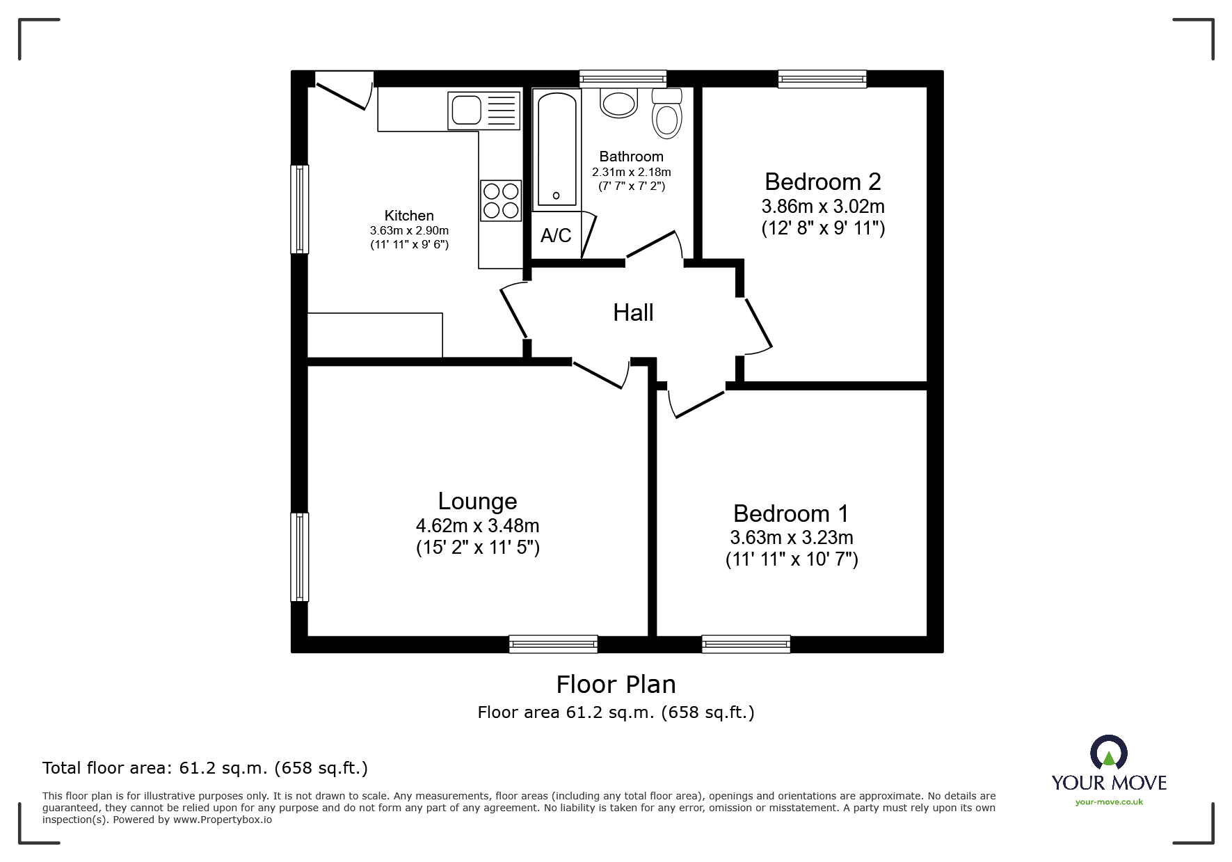 91, Main Street, Loughborough floorplan