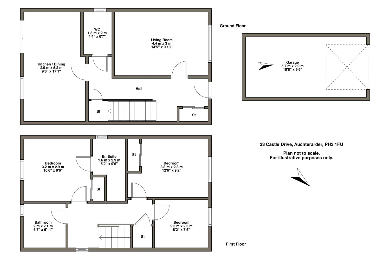 Castle Drive, Auchterarder PH3, 3 bedroom detached house for sale