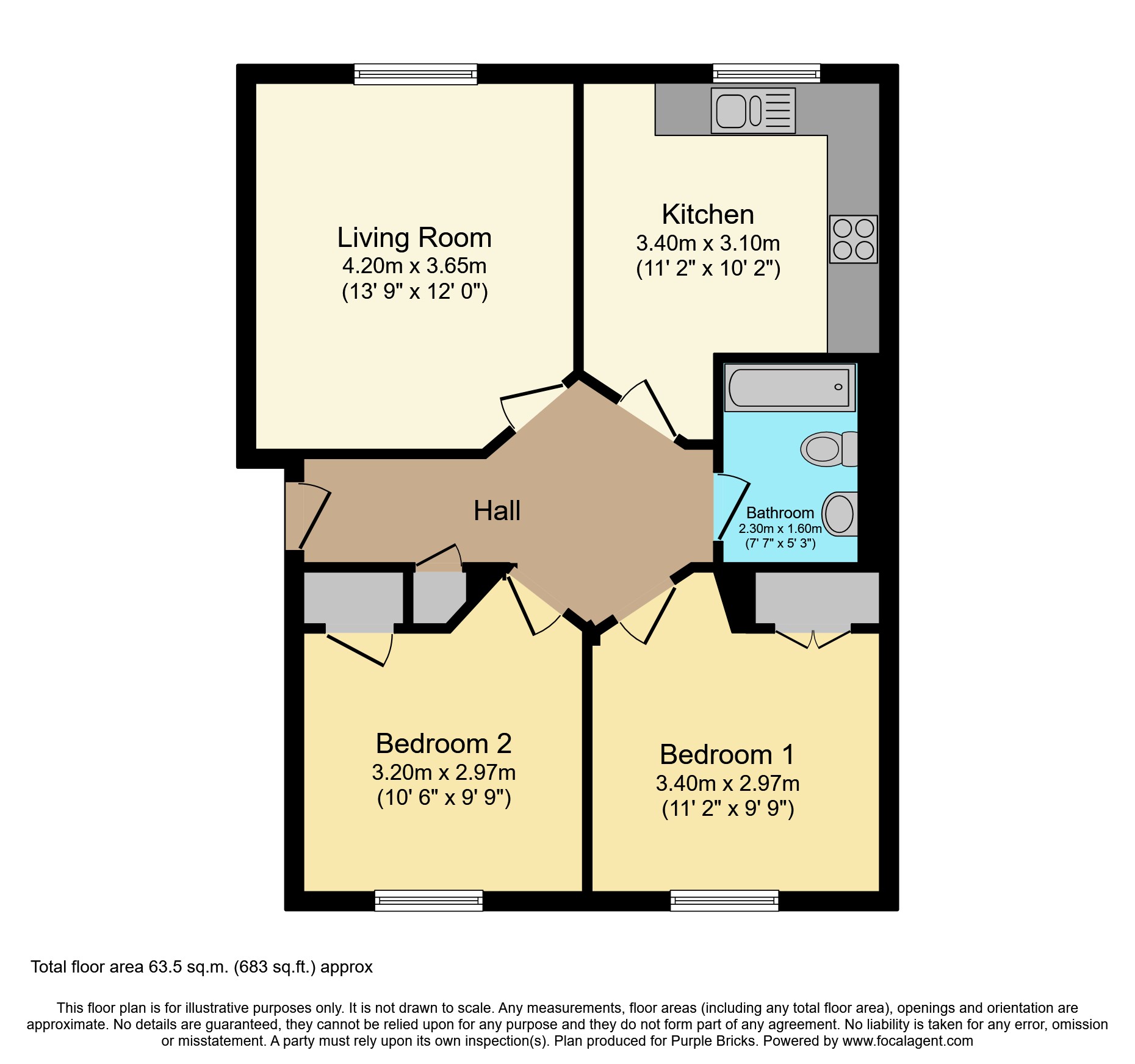 Victoria Street, Dyce, Aberdeen AB21, 2 bedroom flat for sale