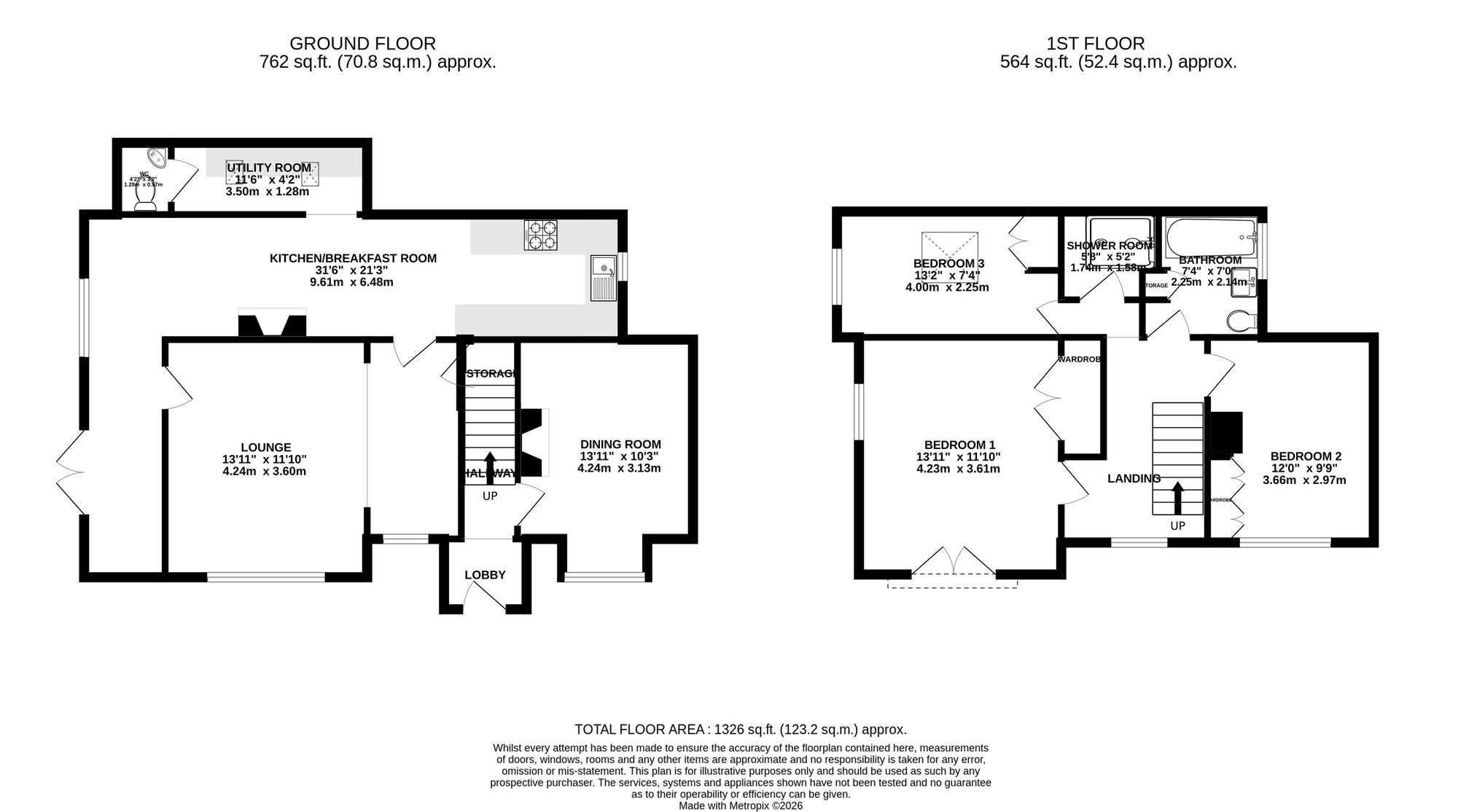 Outlane Cottage, Stafford floorplan