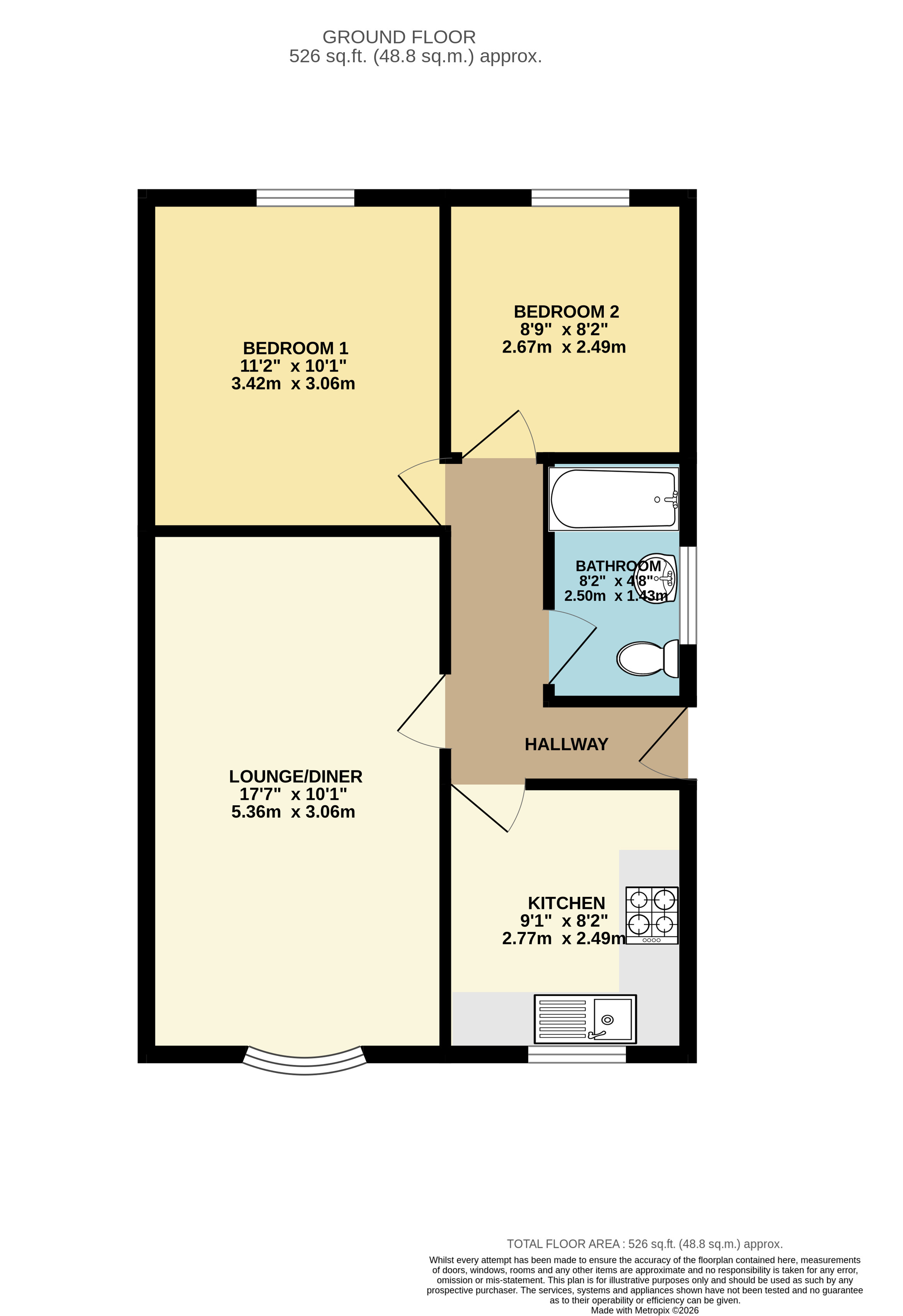 2, Mill Lane, South Ferriby floorplan