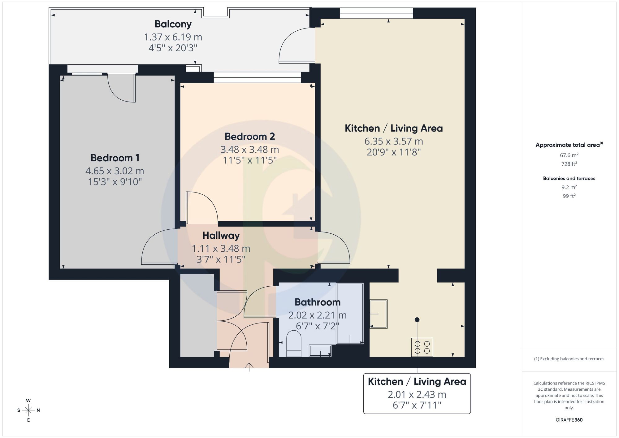 Flat 2, Aldenham Court, Edgware floorplan