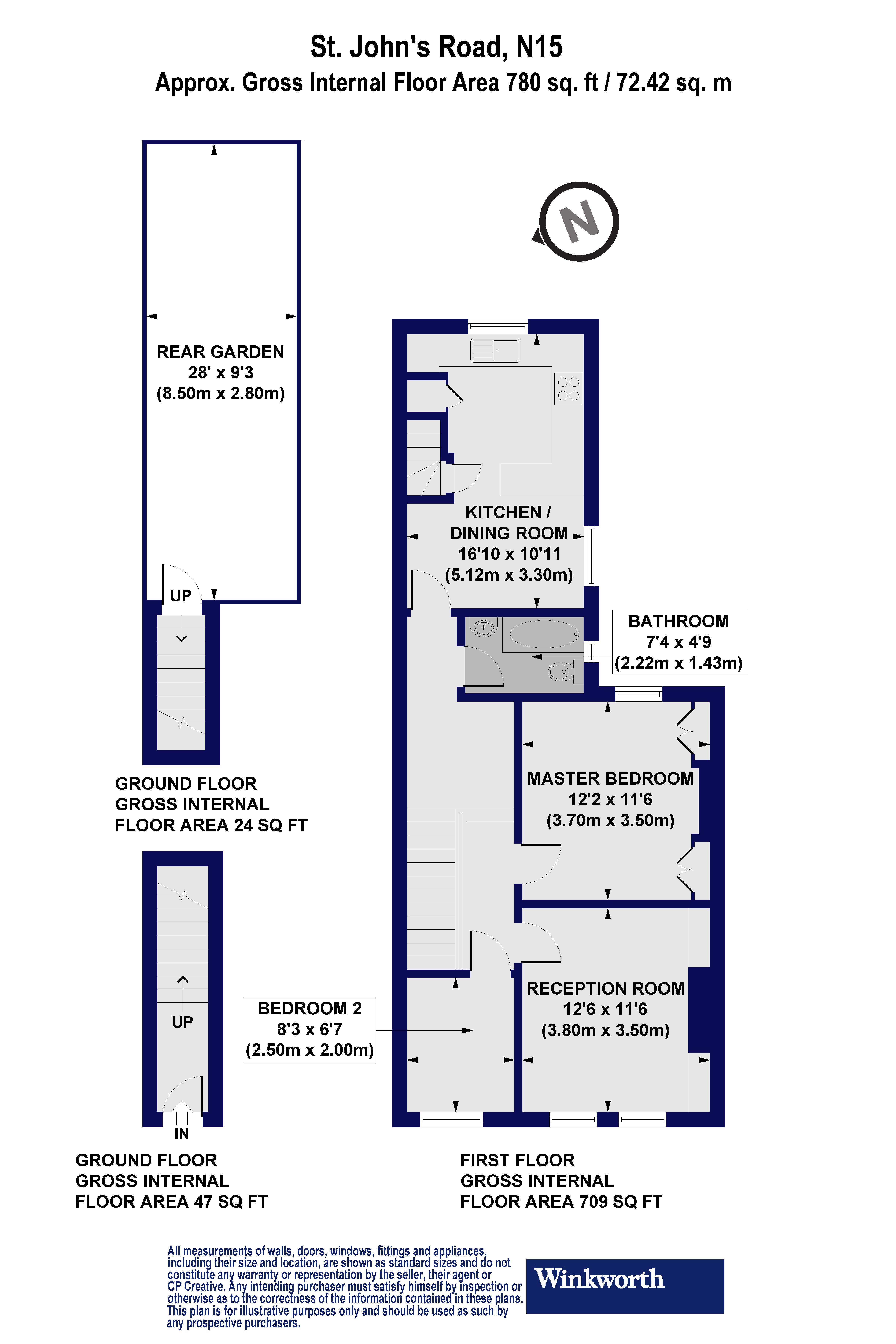 51A,, St. John's Road, London floorplan