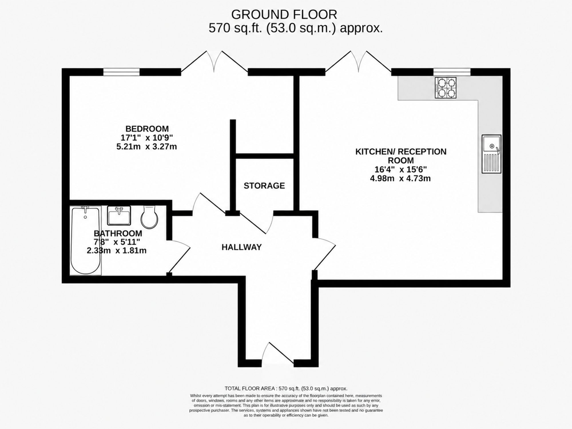 Flat 1 25 The Grove, Coulsdon, Coulsdon floorplan