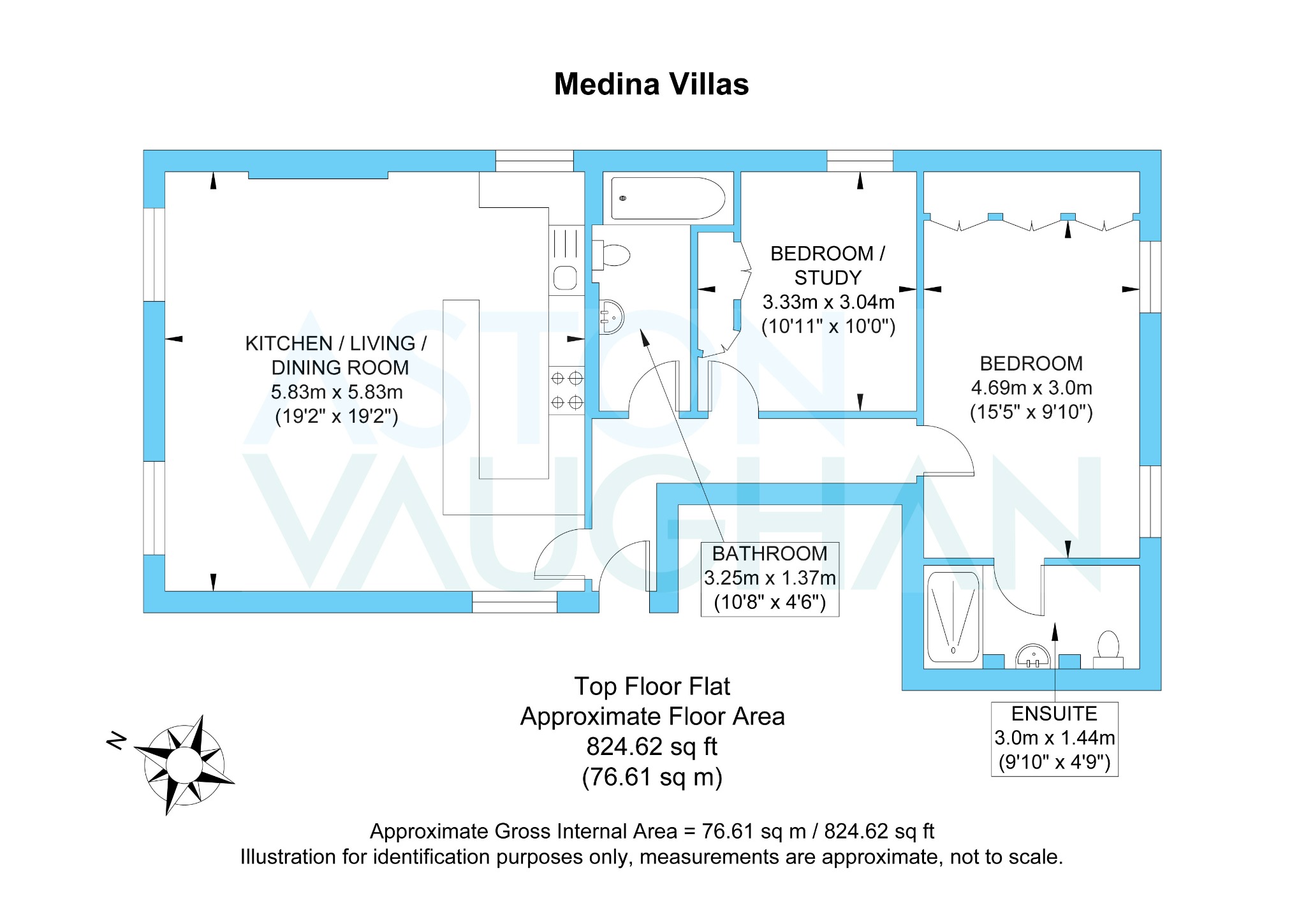 Flat 3, 27 Medina Villas, East Sussex floorplan