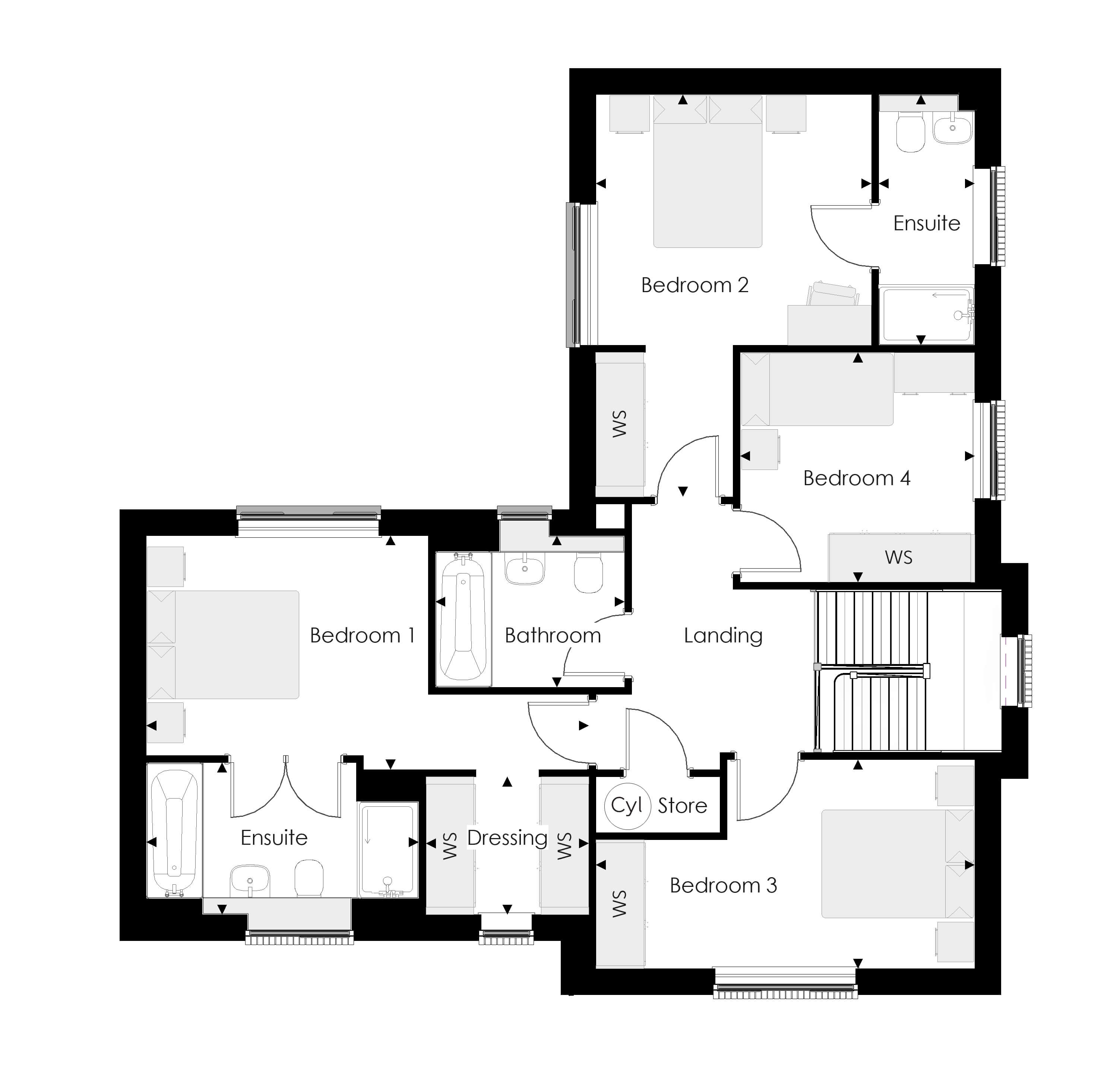 40, Off Evans Way, Witham floorplan