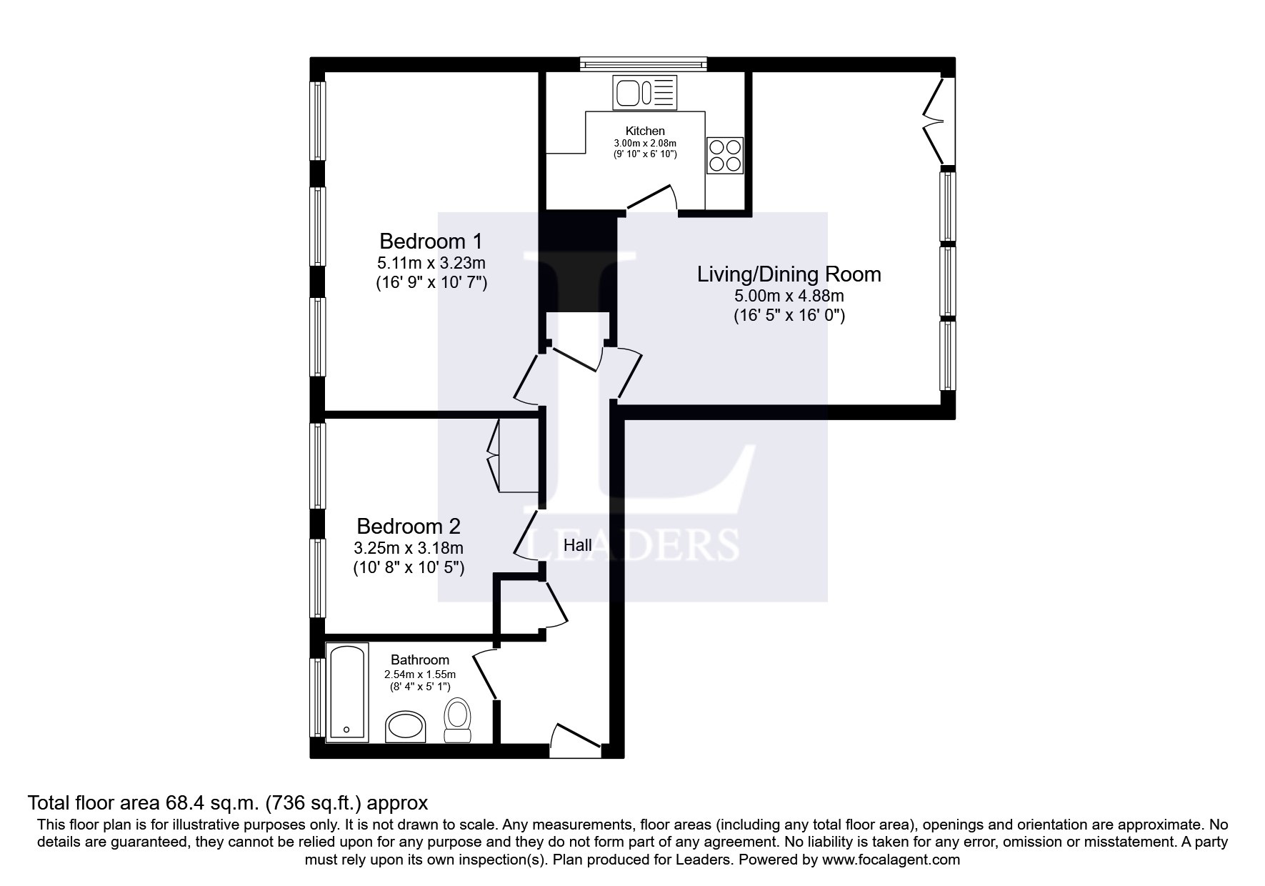 Flat 4, 15, Woodcroft Drive, Eastbourne floorplan