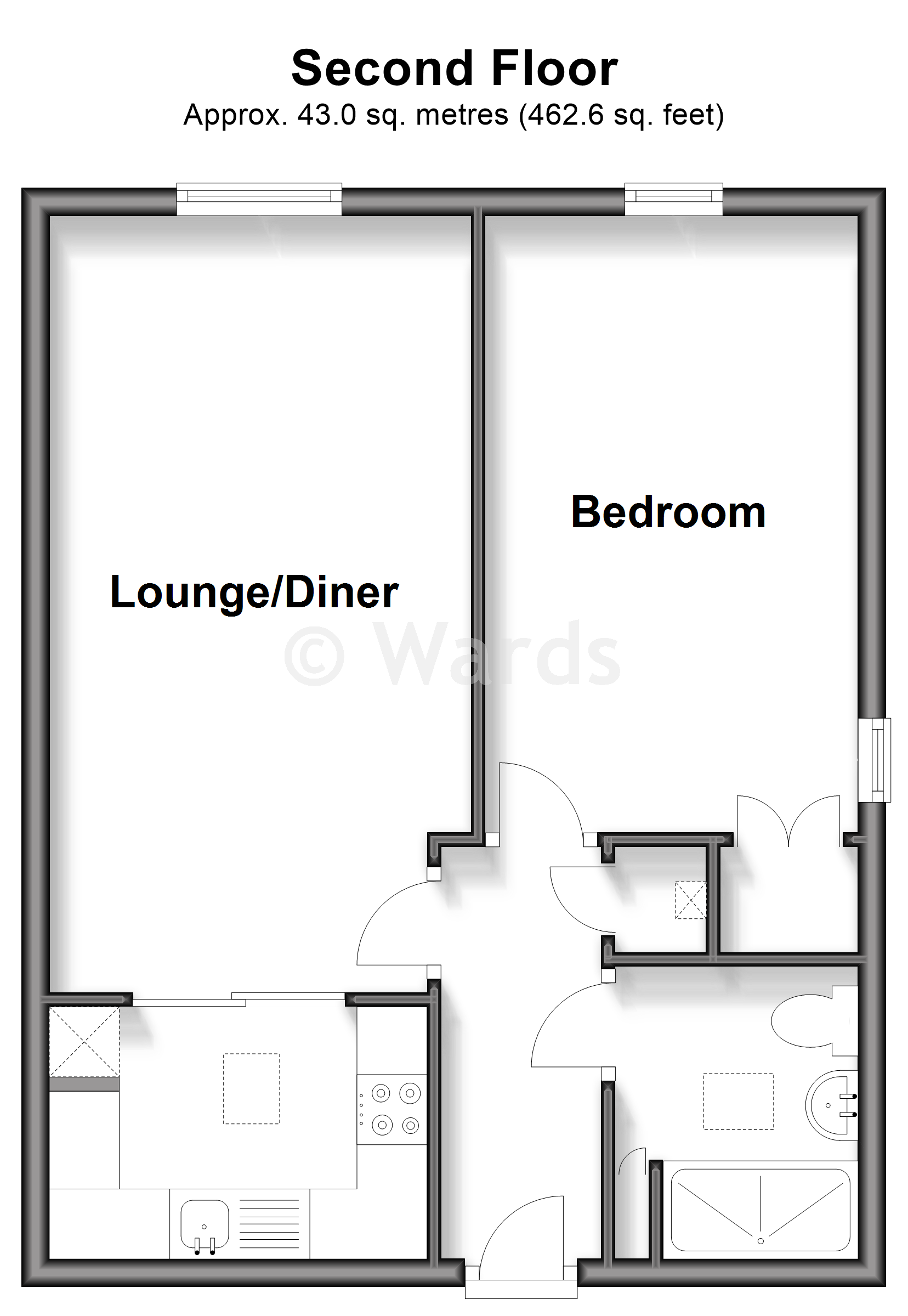 Gange Mews, Middle Row, Faversham floorplan