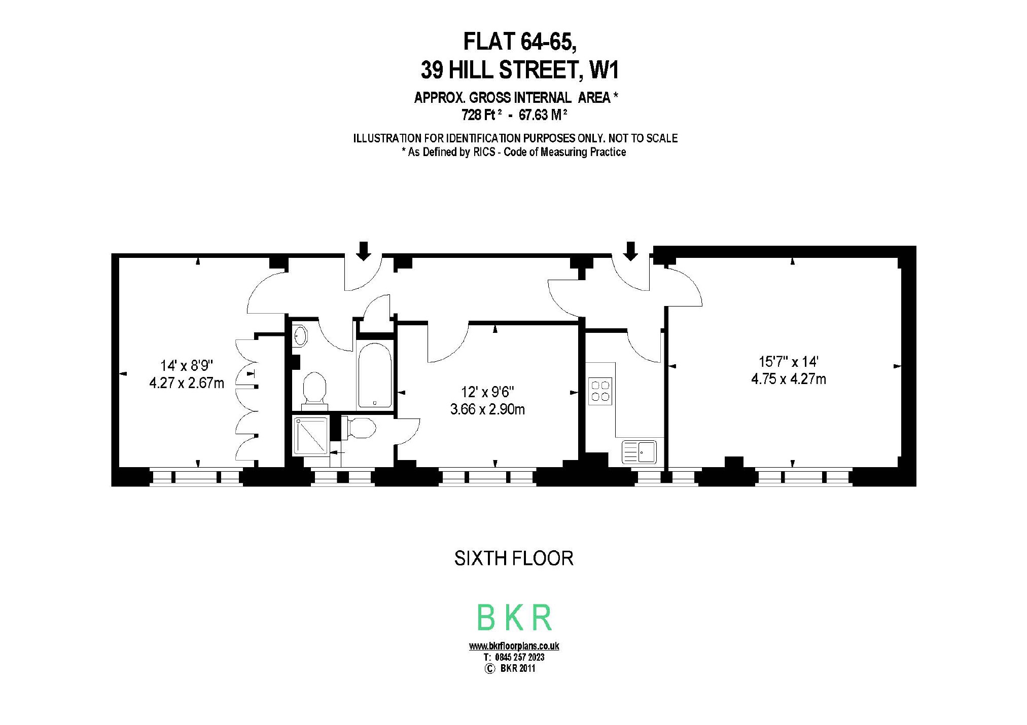 2 Bedrooms Flat to rent in Hill Street, London W1J