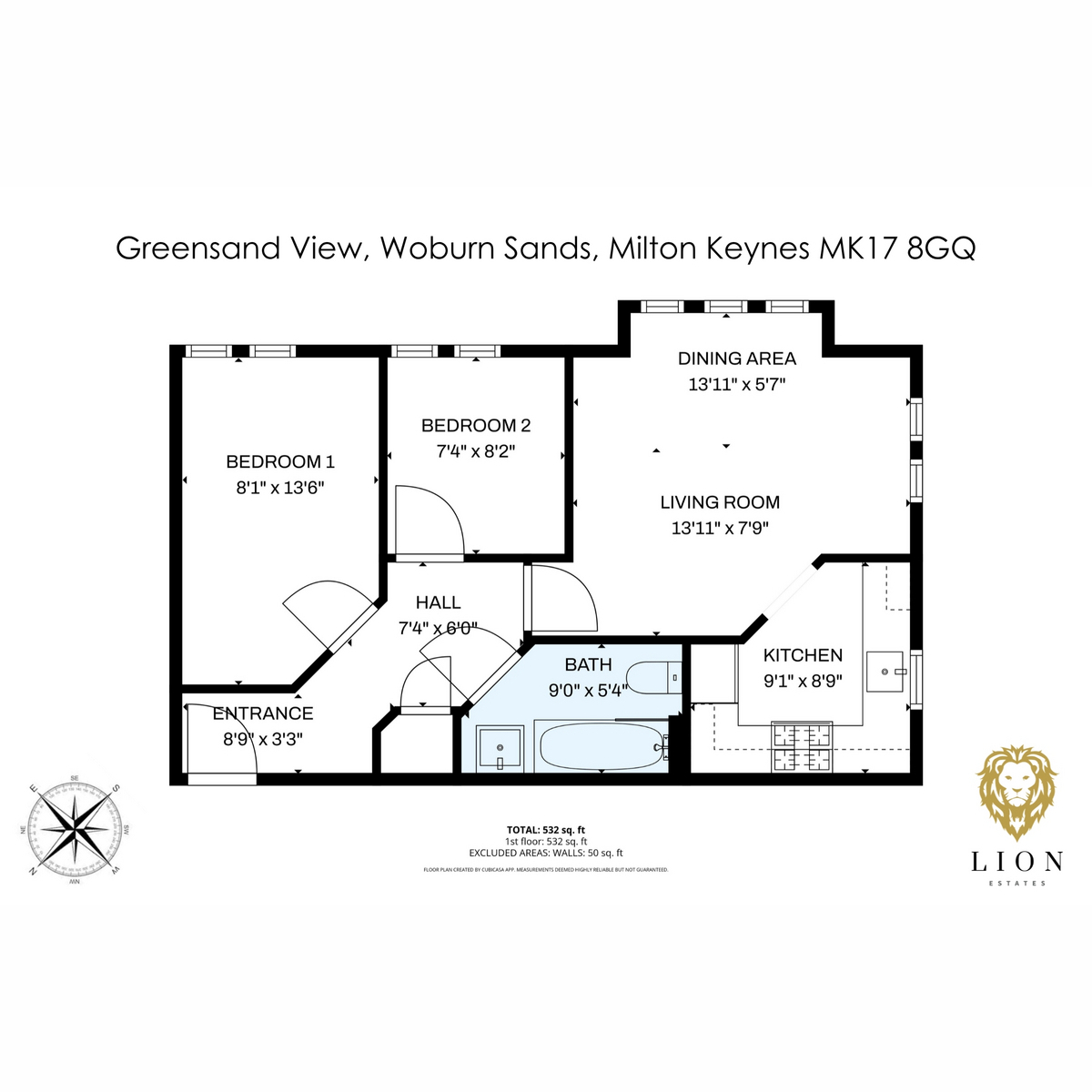 Flat 12, 12, Greensand View, Woburn Sands floorplan