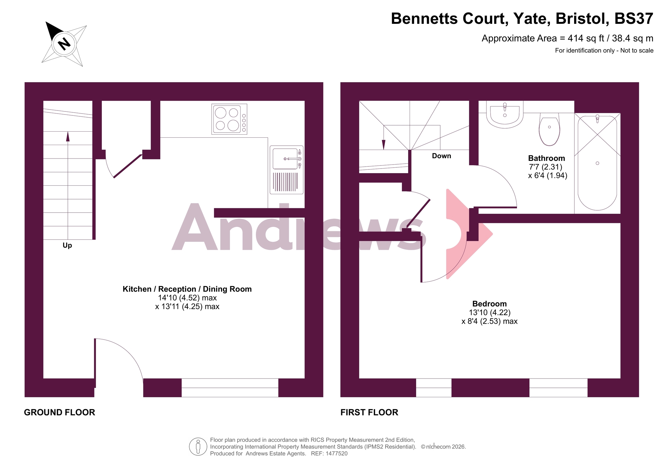 14, Bennetts Court, Bristol floorplan