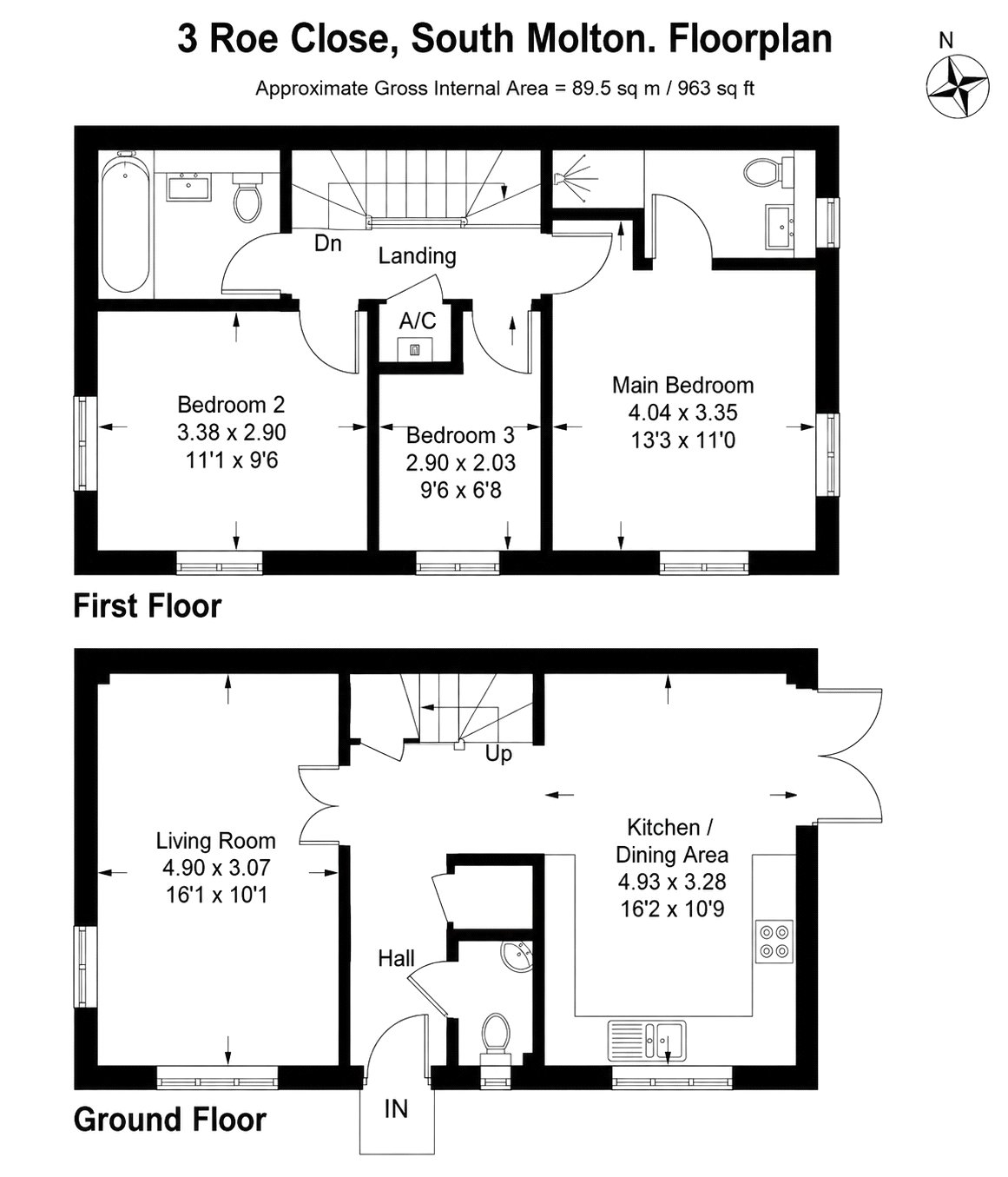 3, Roe Close, Devon floorplan