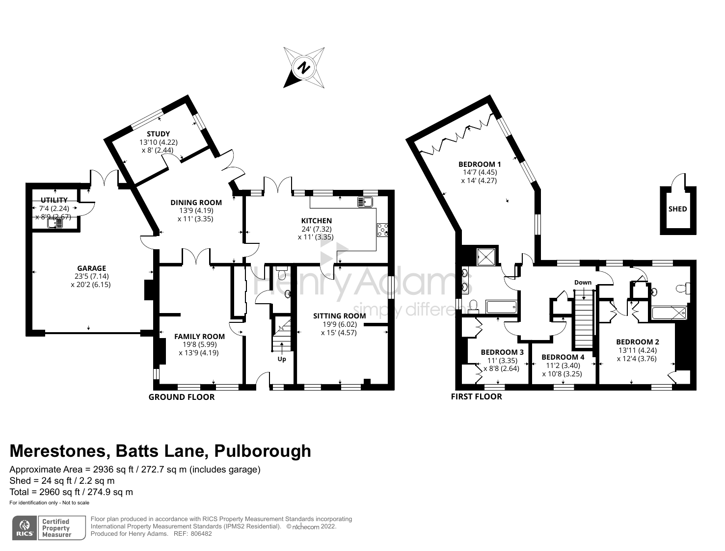 Merestones,, Batts Lane, West Sussex floorplan