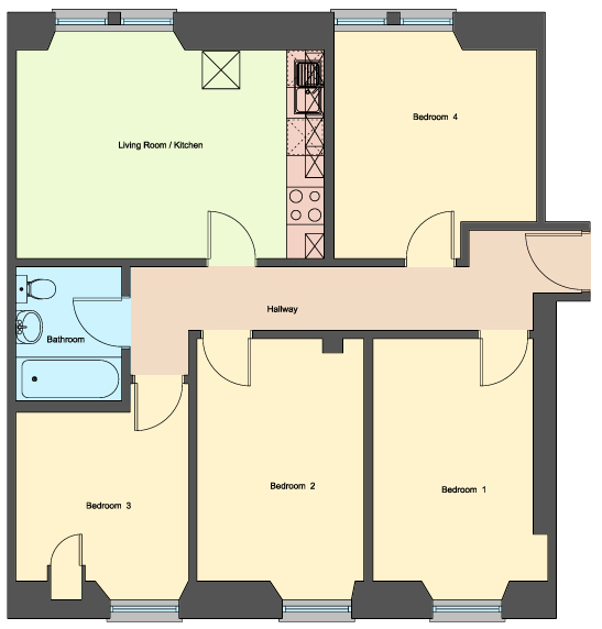 4 Bedrooms Flat to rent in Perth Road, West End, Dundee DD1