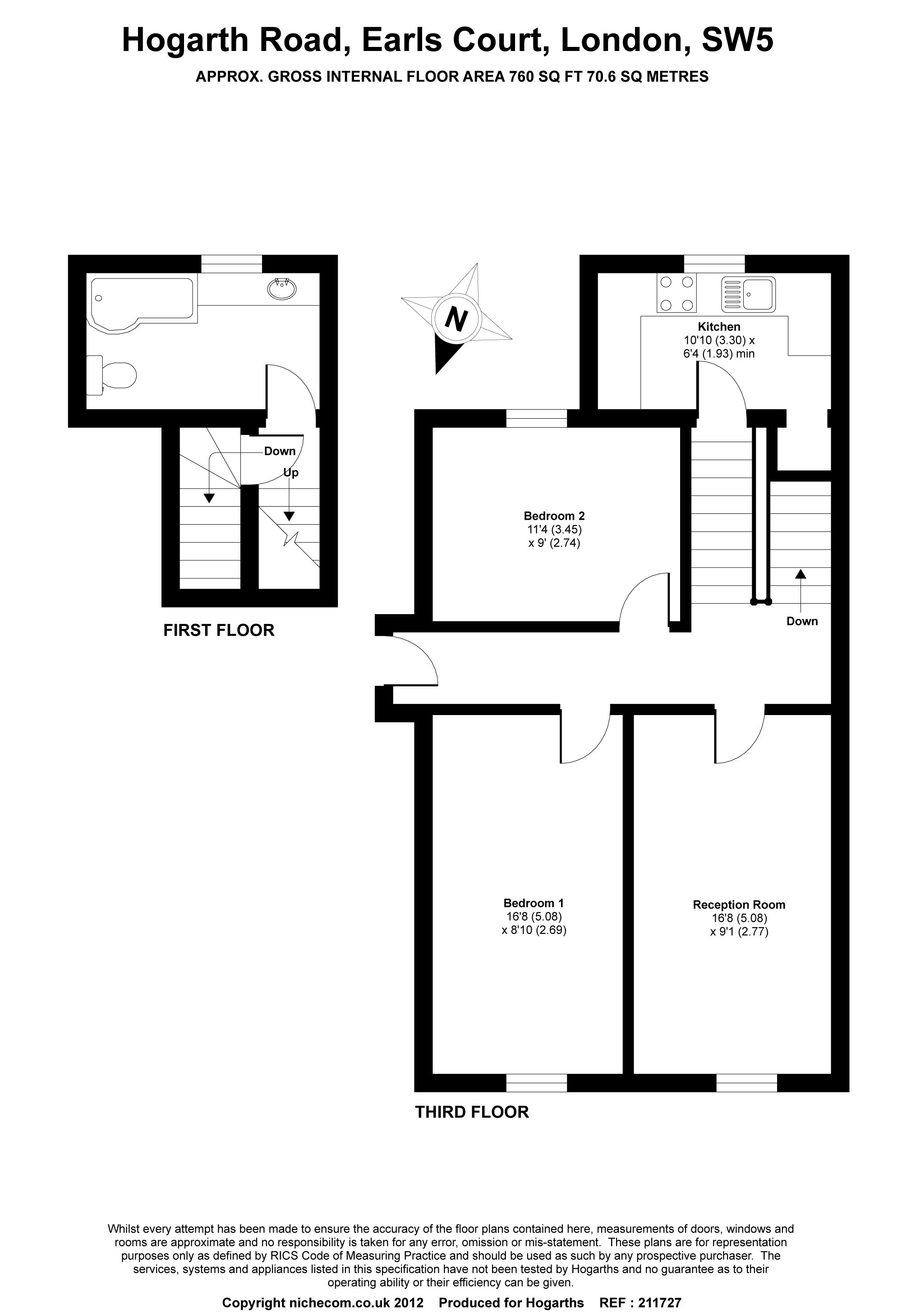 3 Bedrooms Flat to rent in Hogarth Road, London SW5