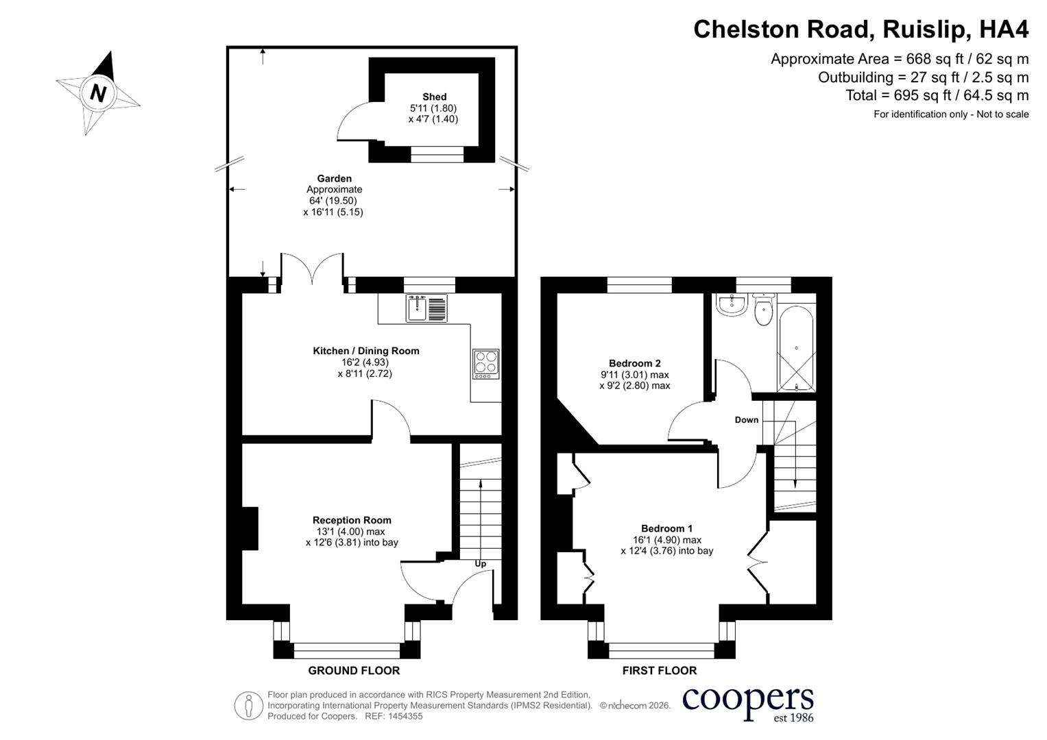 61, Chelston Road, Ruislip floorplan