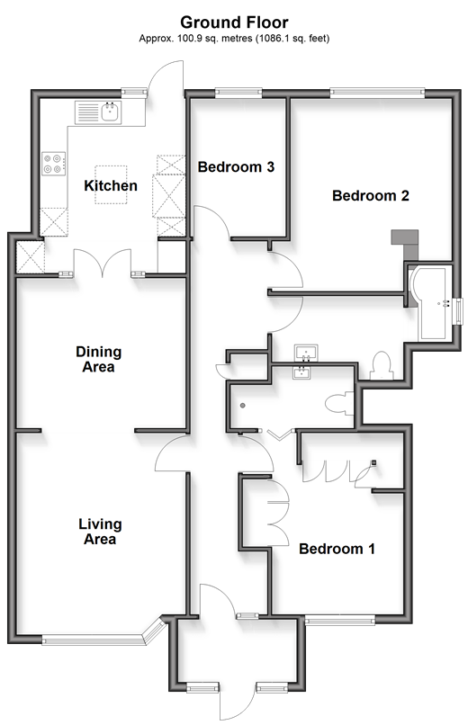 North Downs Road New Addington, Croydon floorplan