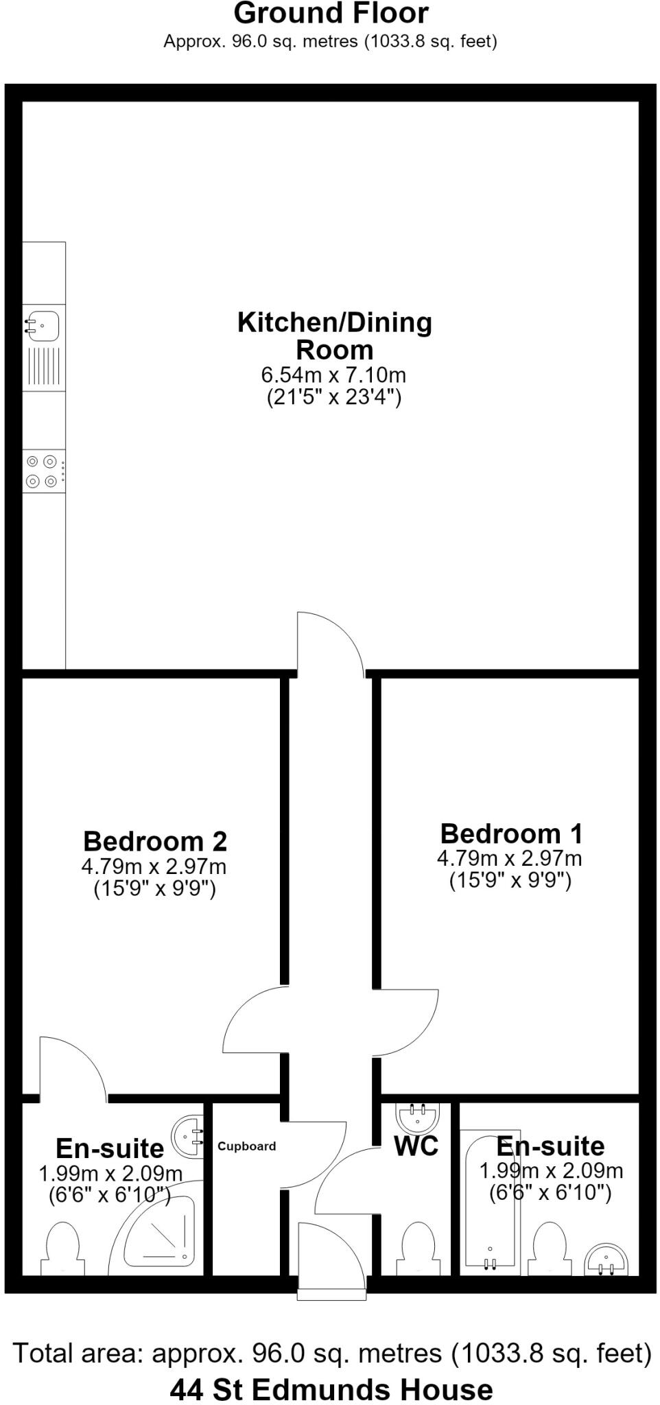 44 St. Edmund House, Rope Walk, Suffolk floorplan