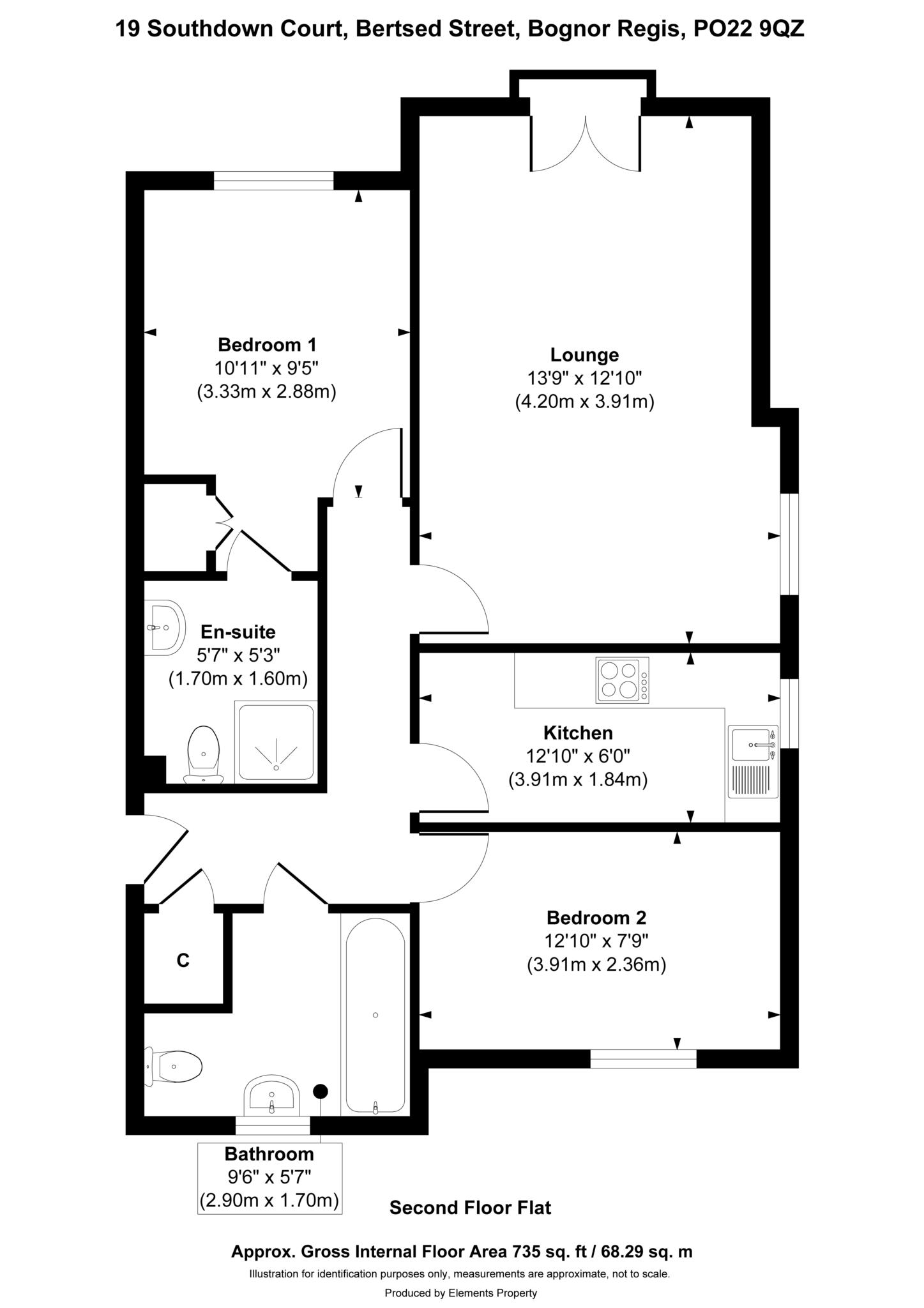 19 Southdown Court, Bersted Street, Bognor Regis floorplan