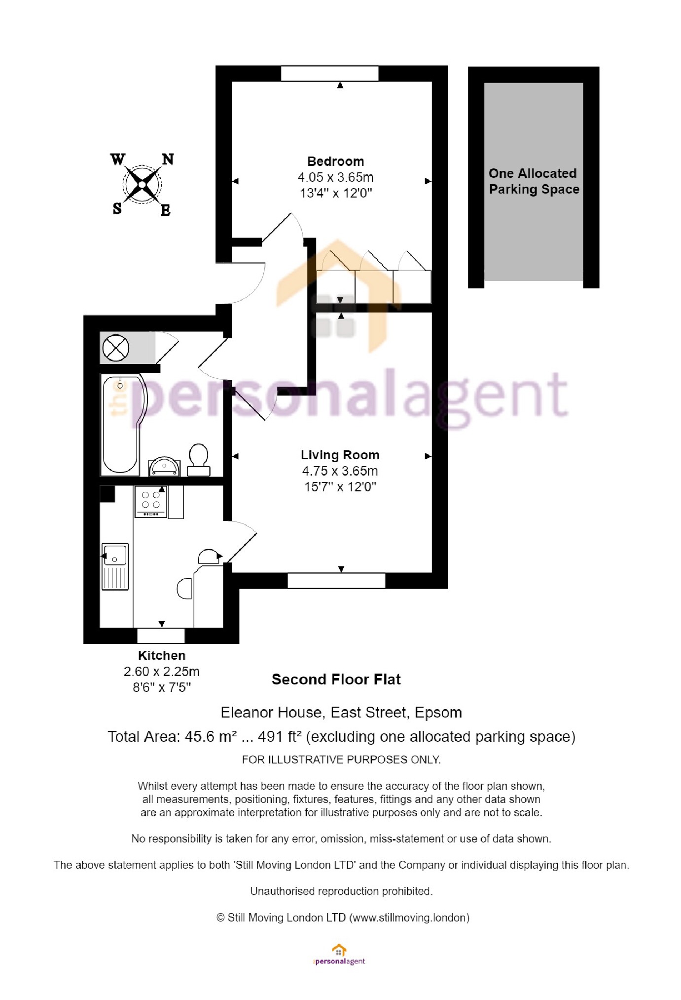 1 Bedrooms Flat for sale in Eleanor House, Epsom, Surrey KT17