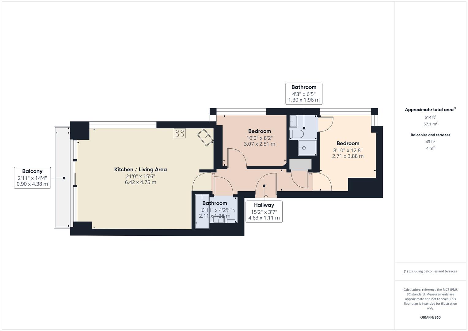 43 Eden Square, 12 Cheapside, Liverpool floorplan