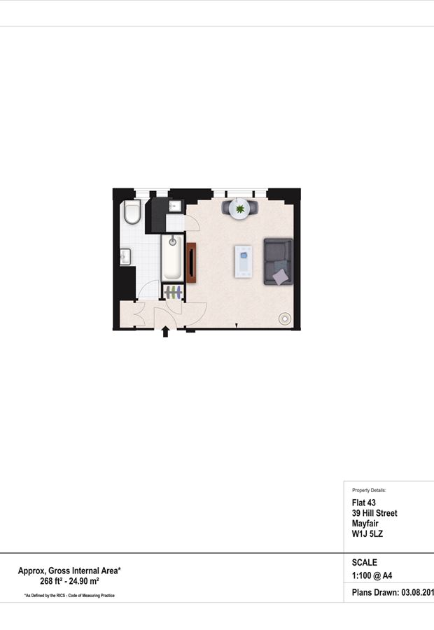 0 Bedrooms Studio to rent in Hill Street, London W1J