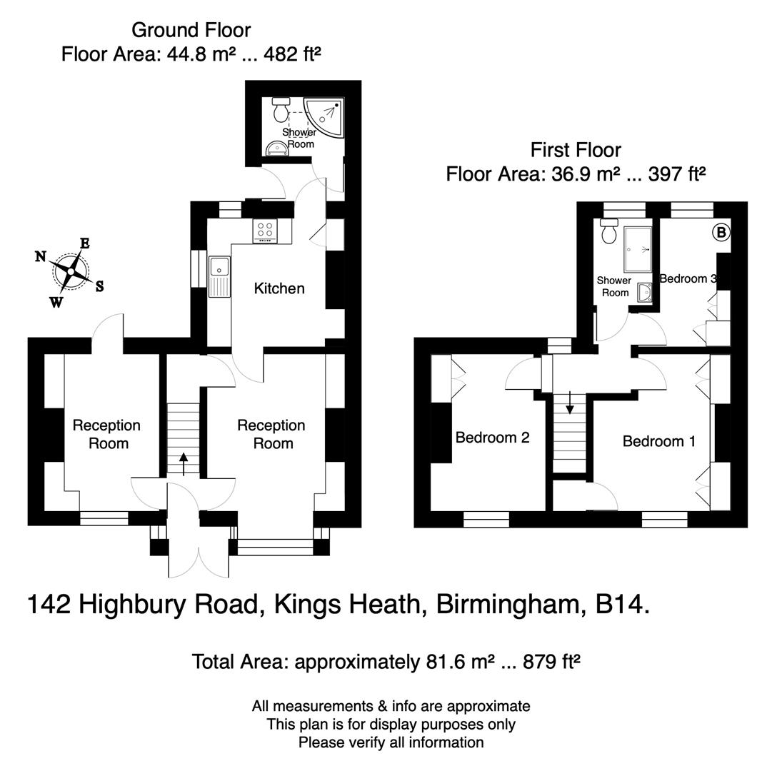 142, Highbury Road, Birmingham floorplan