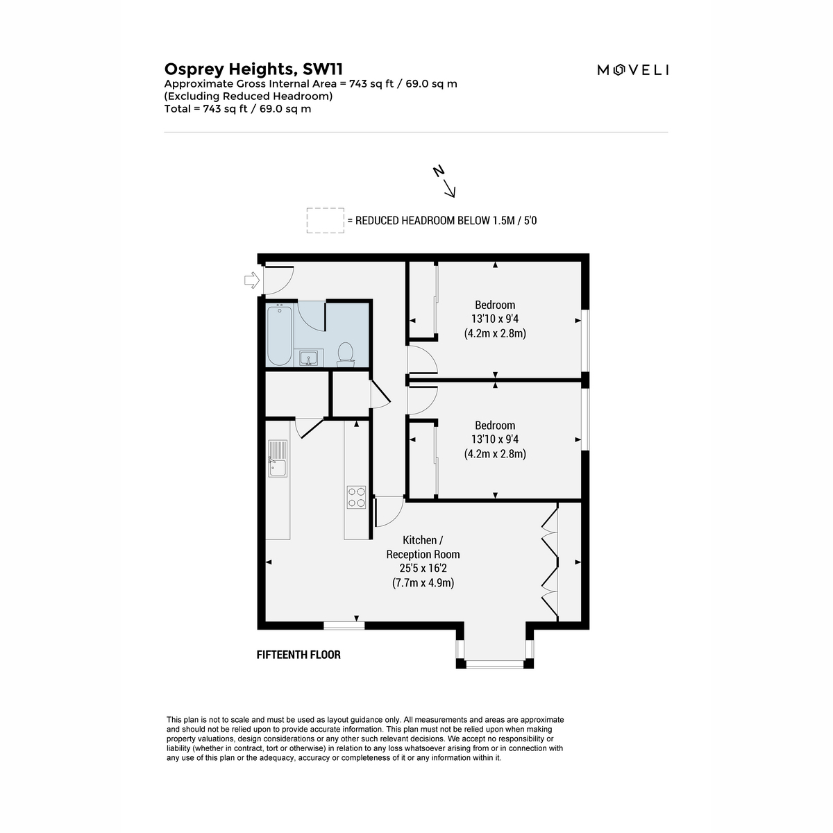 Flat Flat 78, Osprey Heights, 7 Bramlands Close, London floorplan