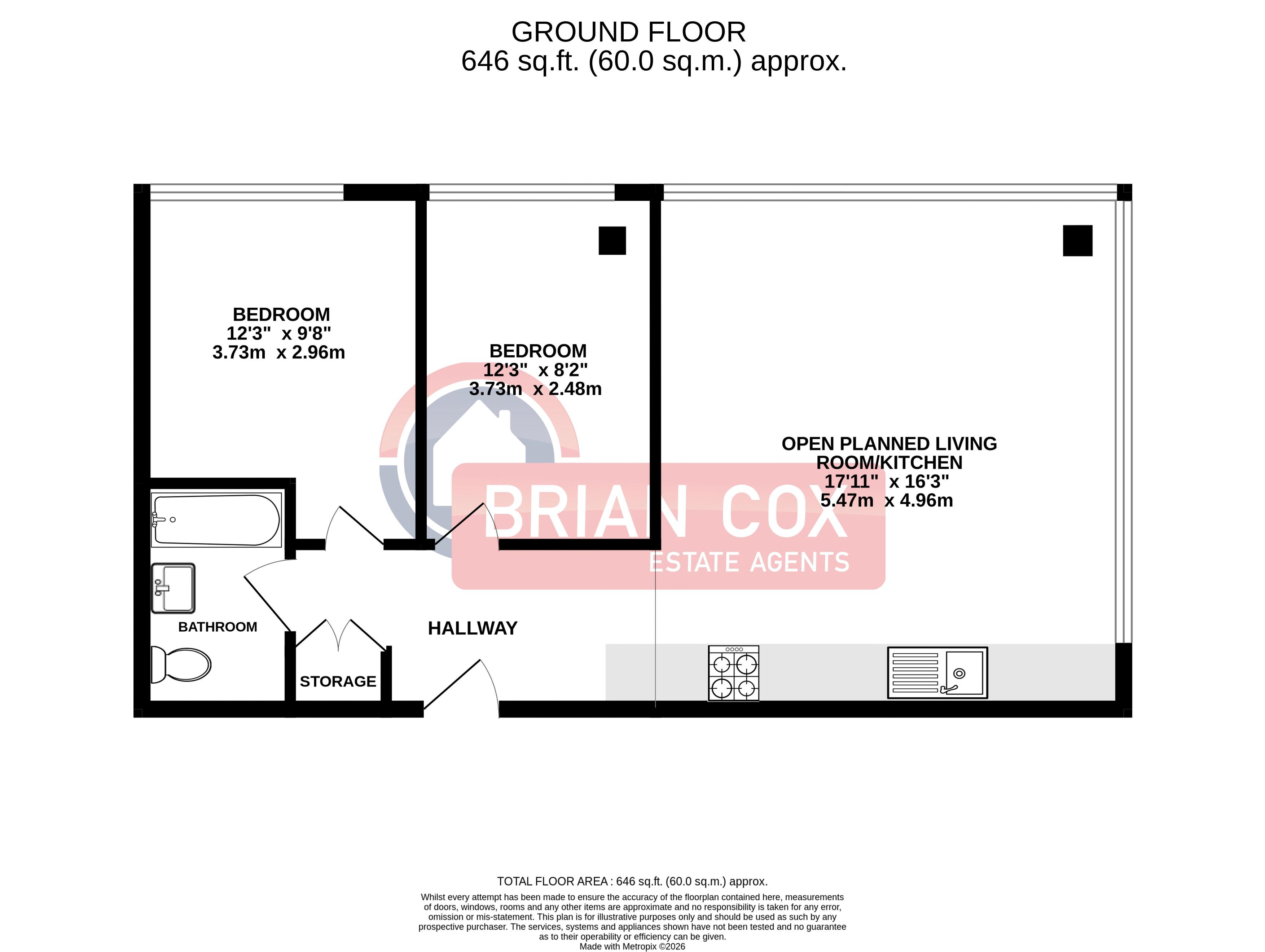 Flat 4 Ambassador House, 2 Cavendish Avenue, Harrow floorplan