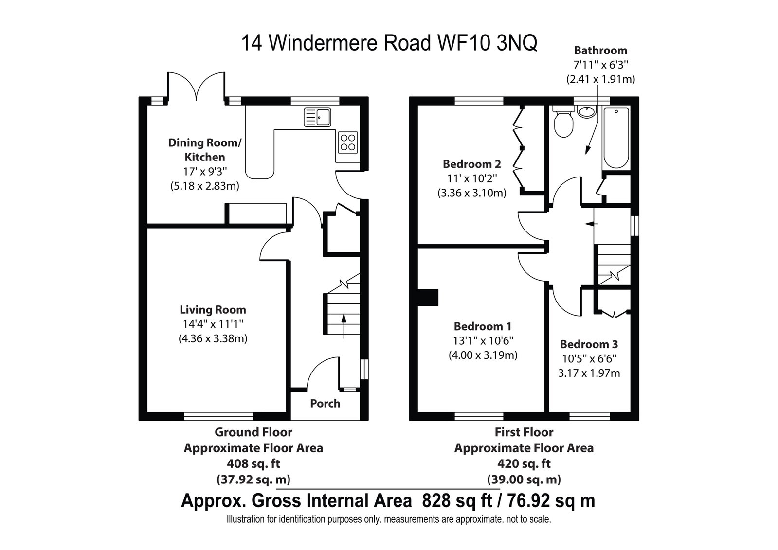 Windermere Road, Castleford floorplan