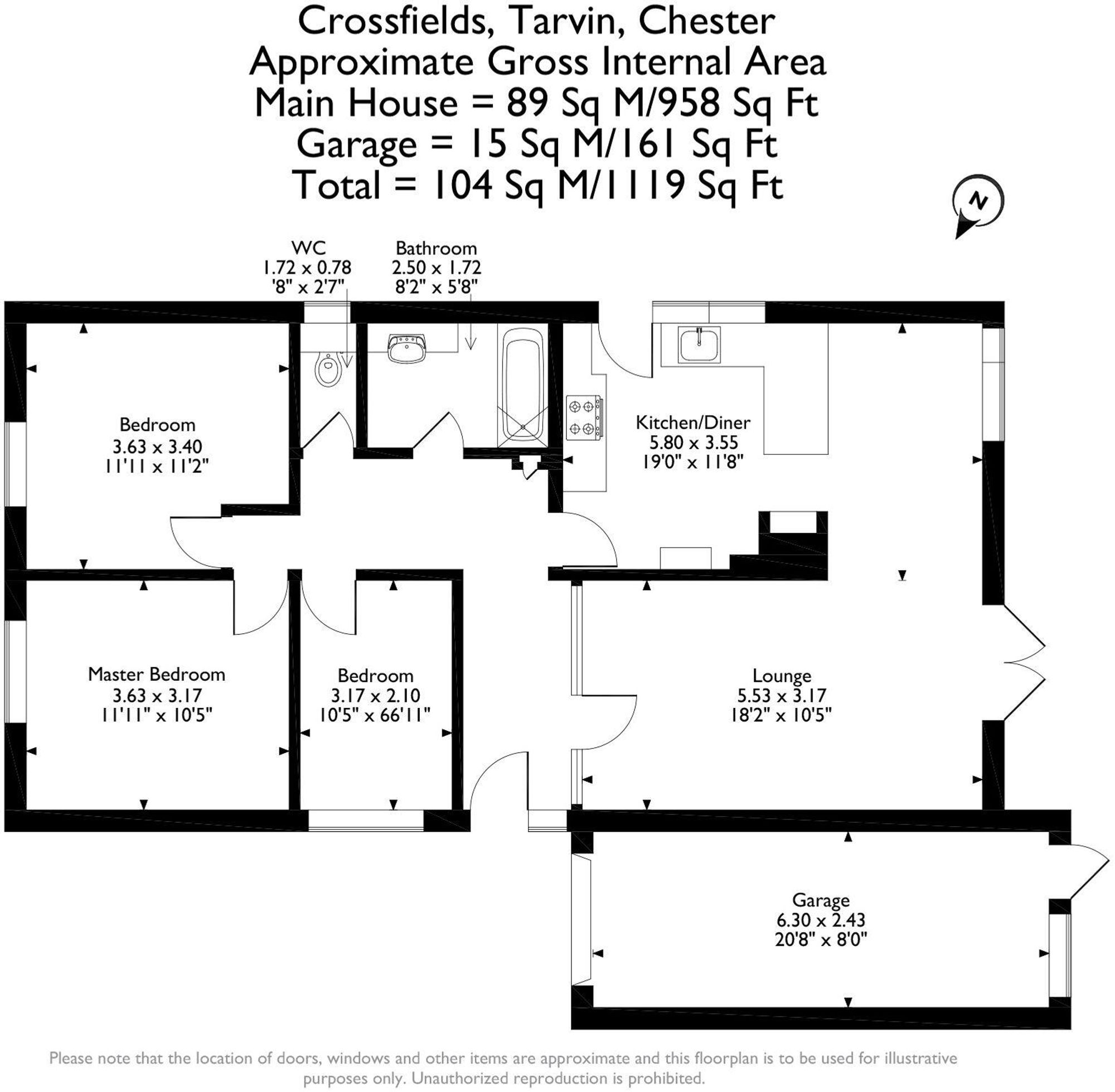 11 Crossfields, Chester floorplan