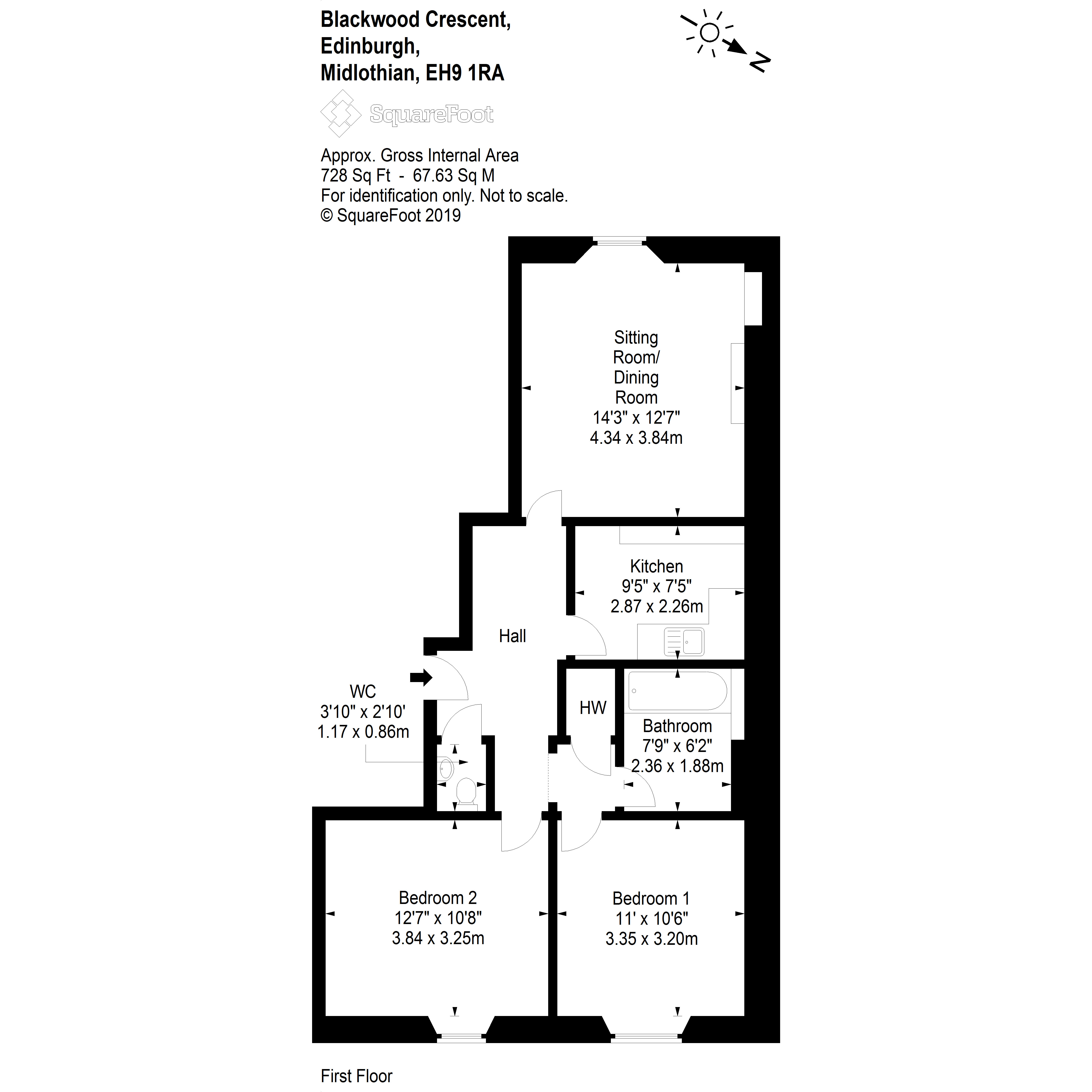 2 Bedrooms Flat for sale in 1F1, Blackwood Crescent, Newington, Edinburgh EH9