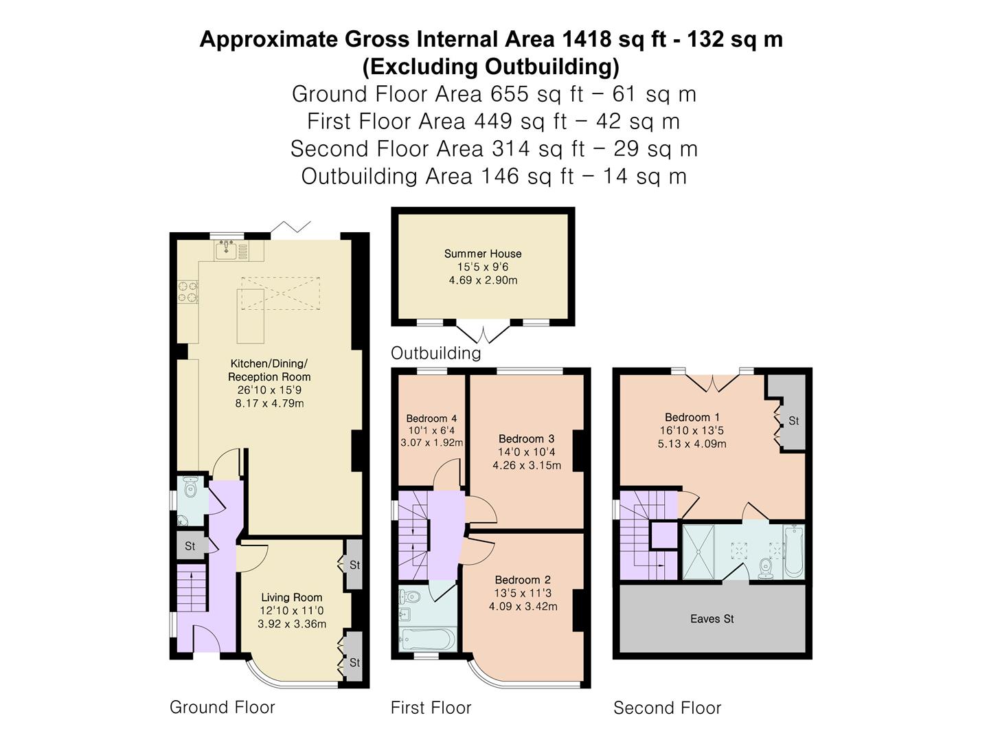 7, Hillside, Ware floorplan
