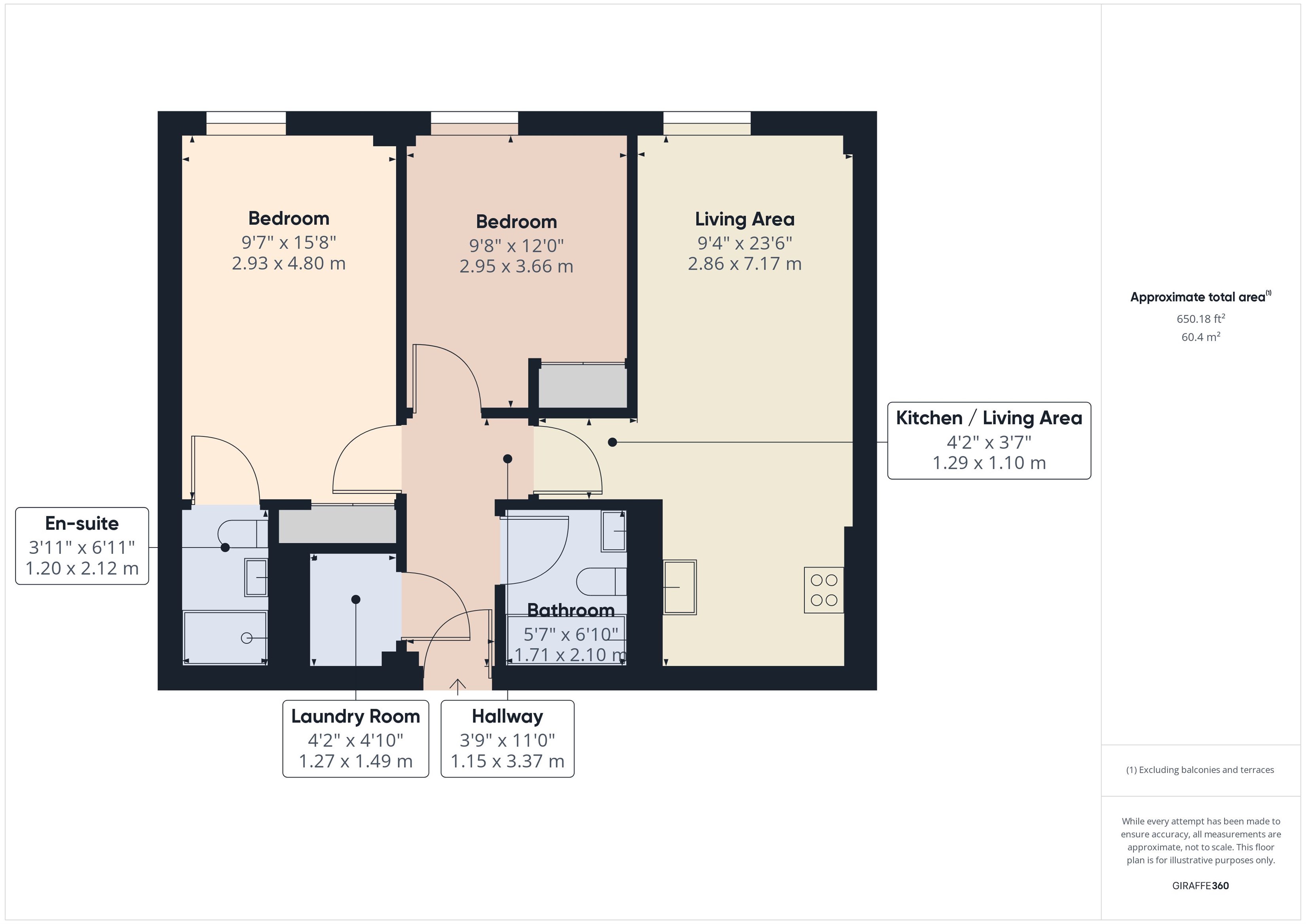 Apartment 711, 9 Jesse Hartley Way, Liverpool floorplan
