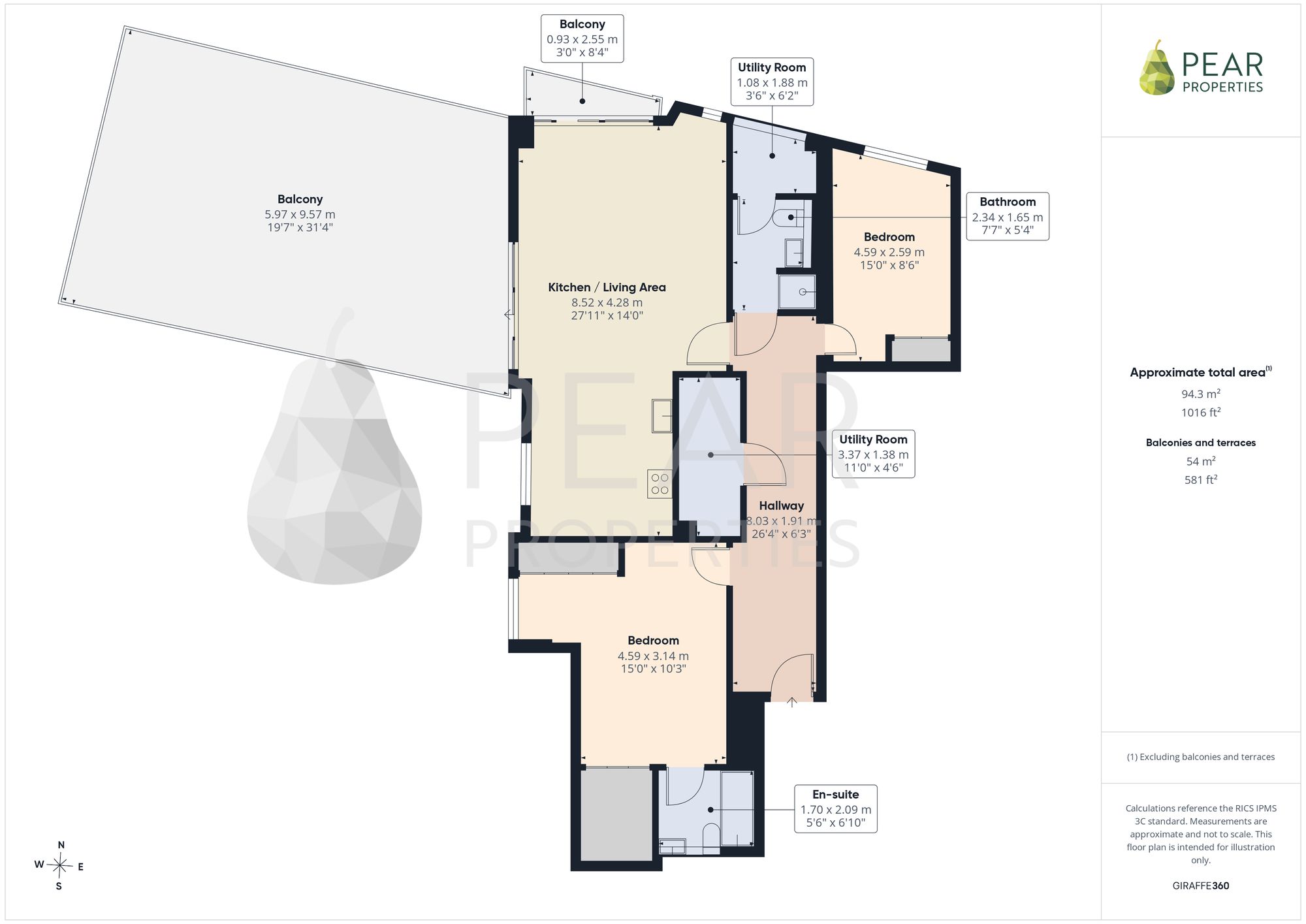 Flat 4, Beach Residences Marine Parade, Worthing floorplan