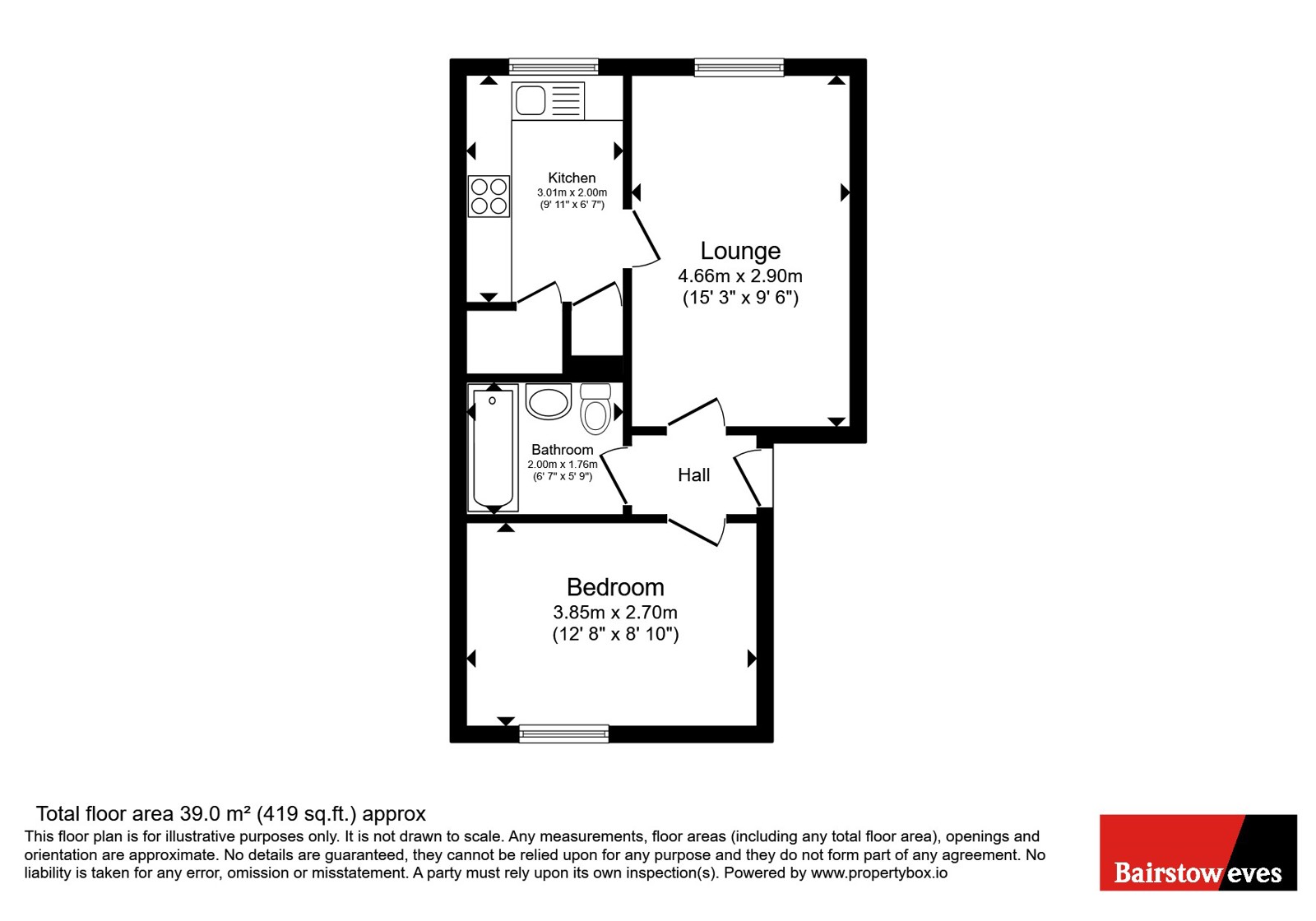 Flat 11, Barbara Ward Court, 4, Brockway Close, London floorplan