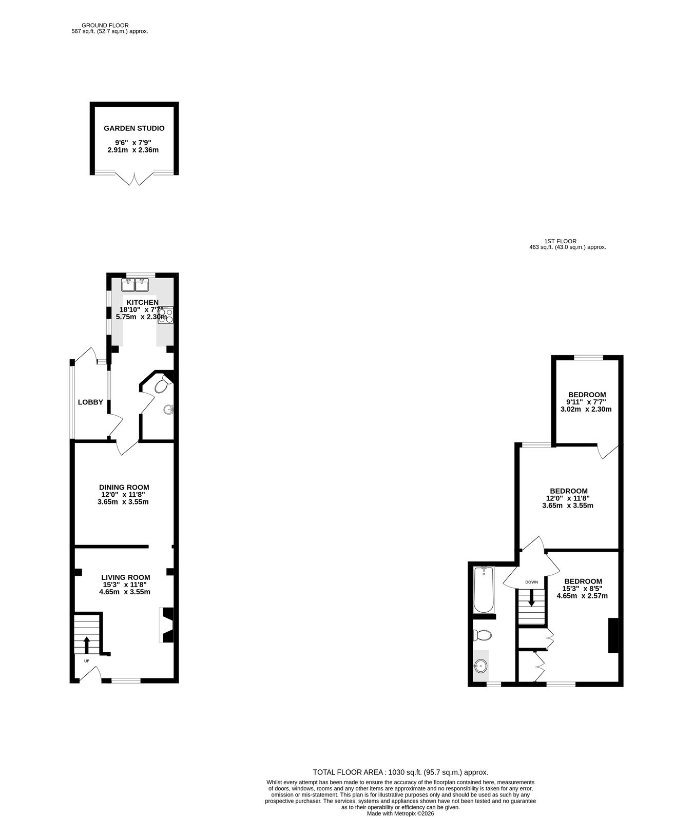 75, Badshot Lea Road, Farnham floorplan