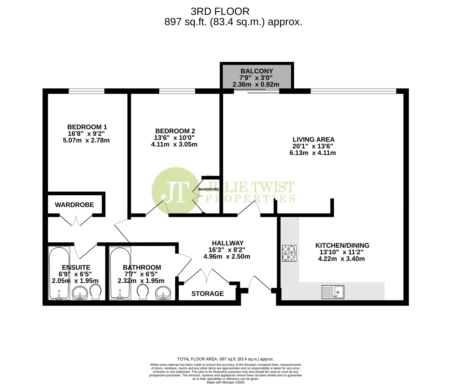 Apartment 3/8, 1 Rice Street, Manchester floorplan
